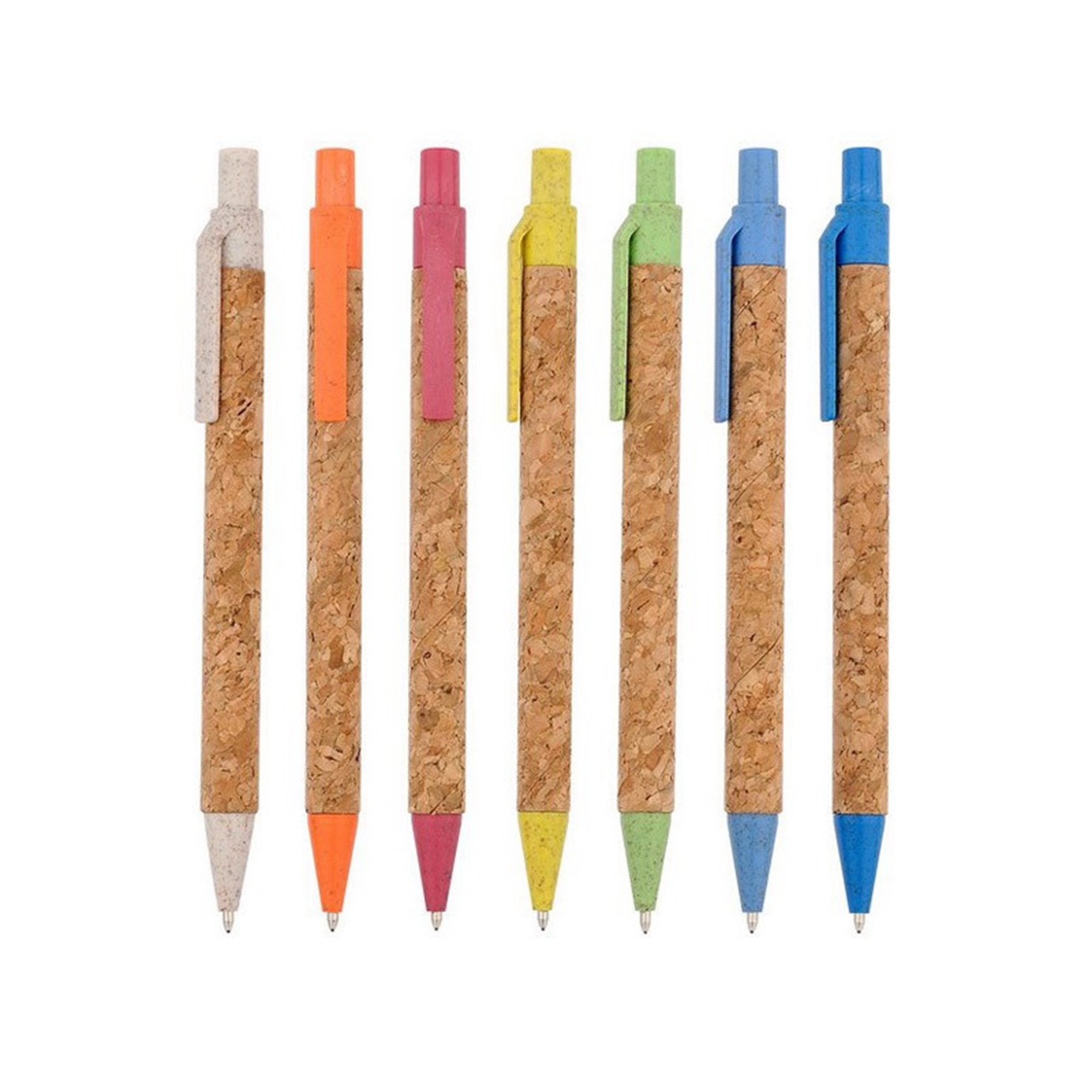 Retractable Eco Friendly Cork Ball Point Pen 2
