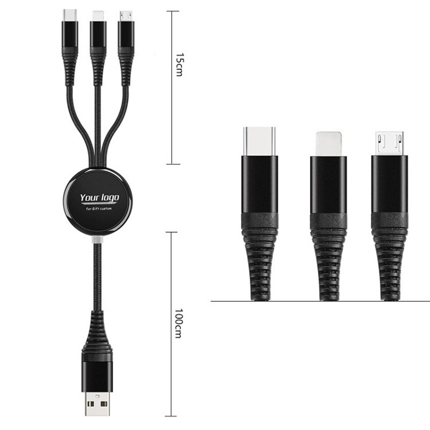 Promotional Business 3-in-1 Luminous Charging Cable Gift 4