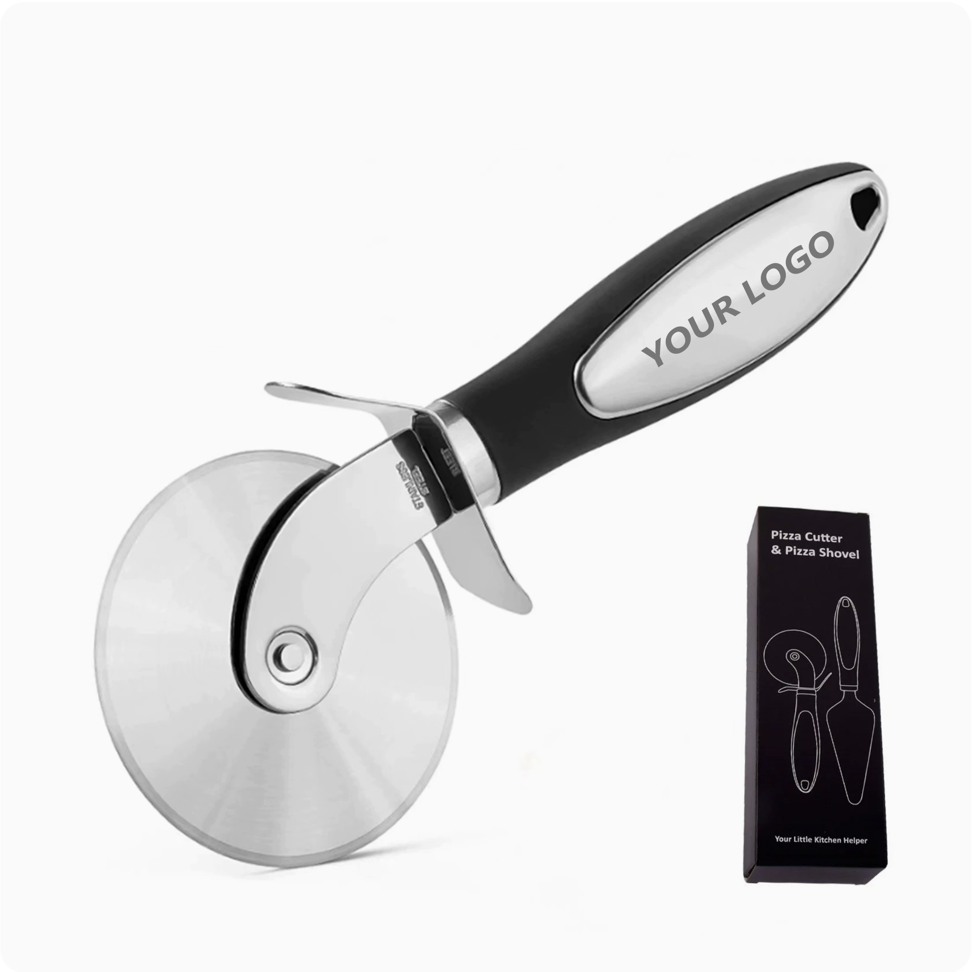 Stainless Steel Pizza Cutter W/ Handle 2