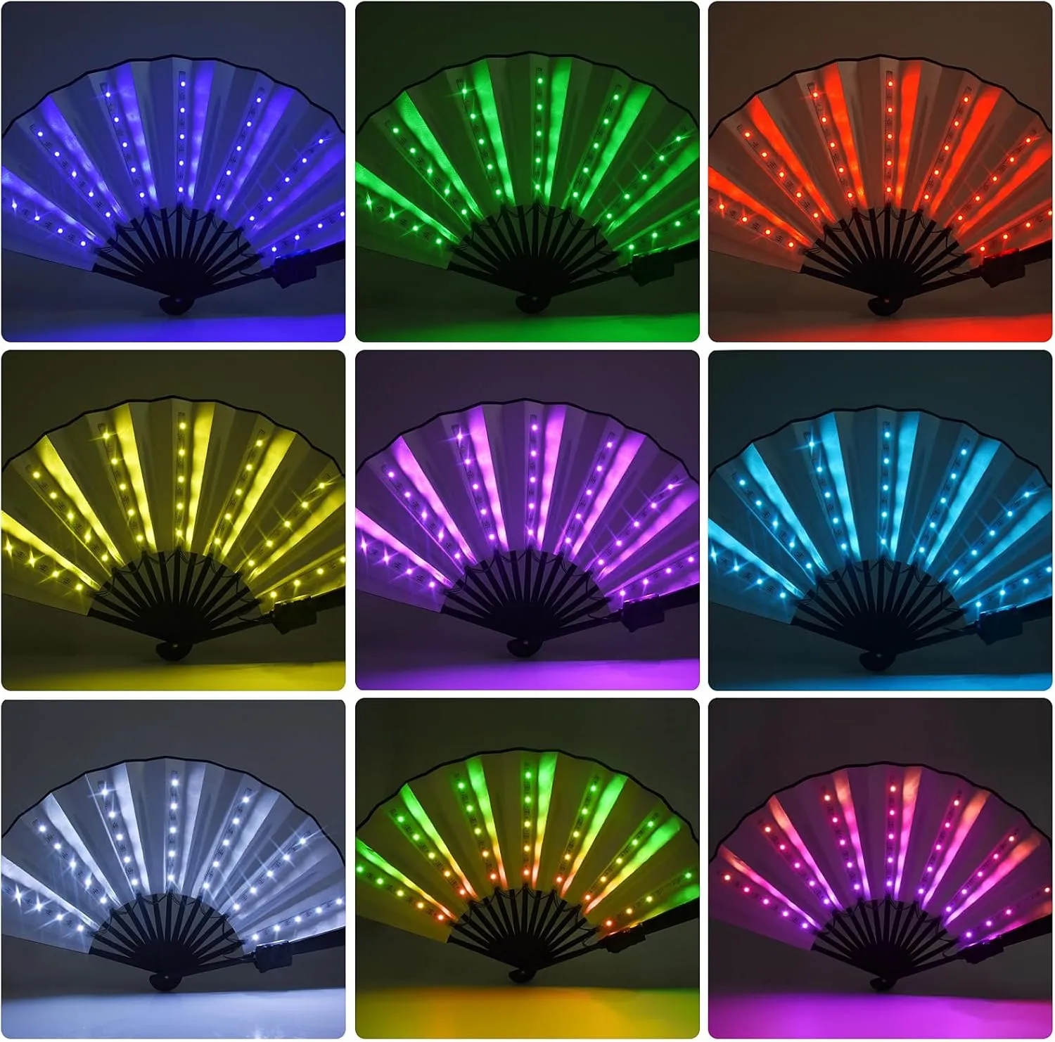 LED Luminous Folding Fan 5
