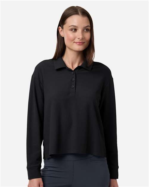 Women's Beyond Long Sleeve Loose Polo - A1008 14