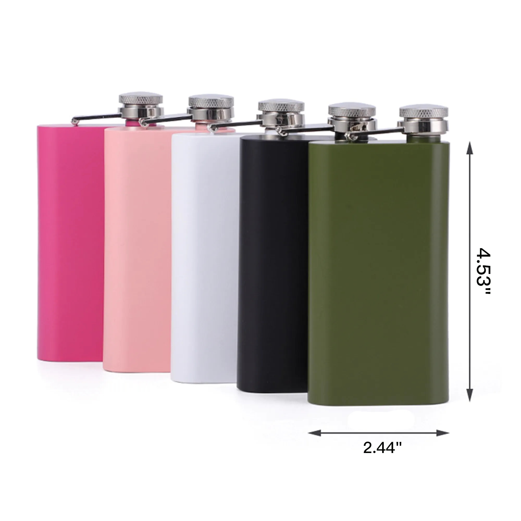 Stainless Steel Slim 6 Oz Hip Flask 3