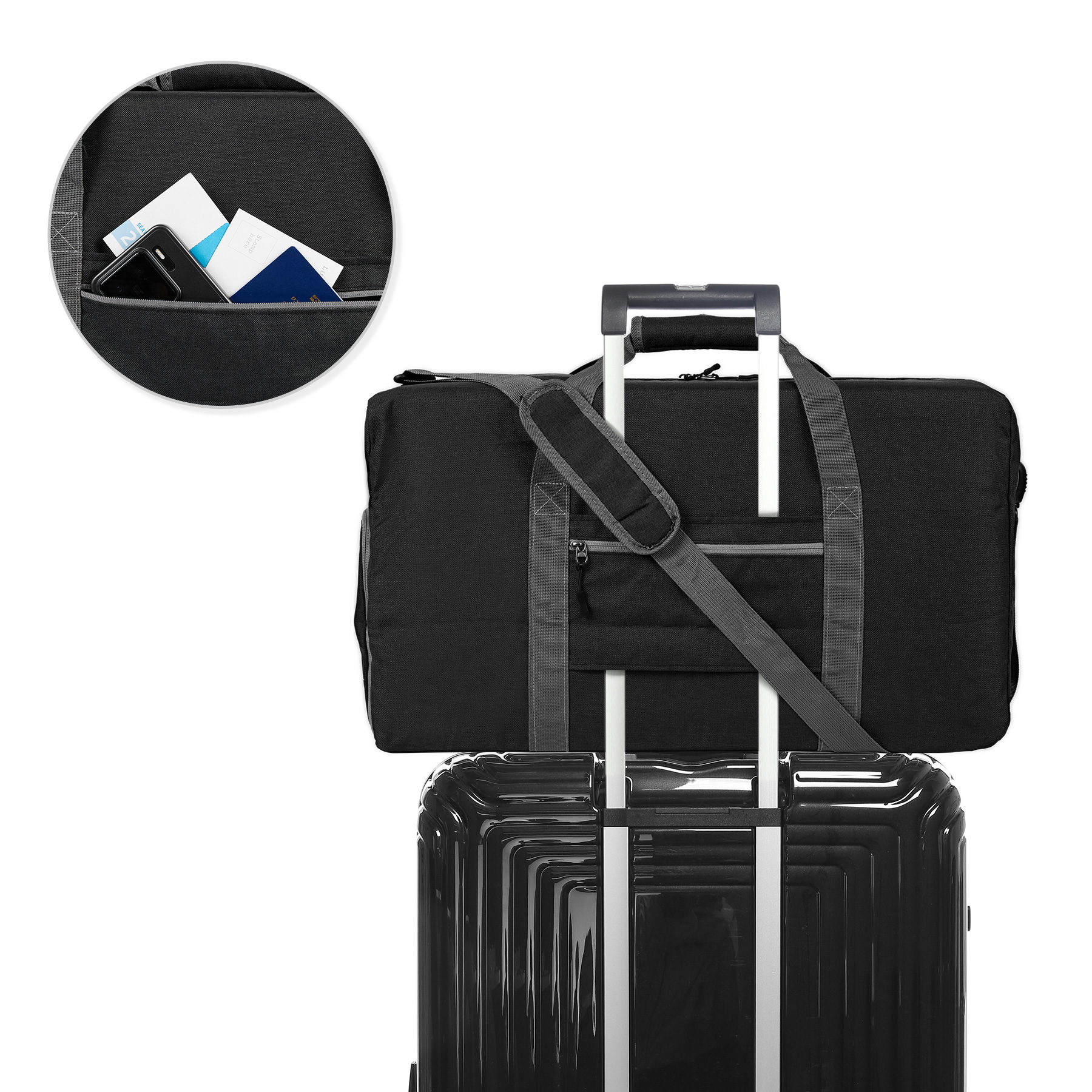 Foldable Travel Duffle Bag With Shoes Compartment 10