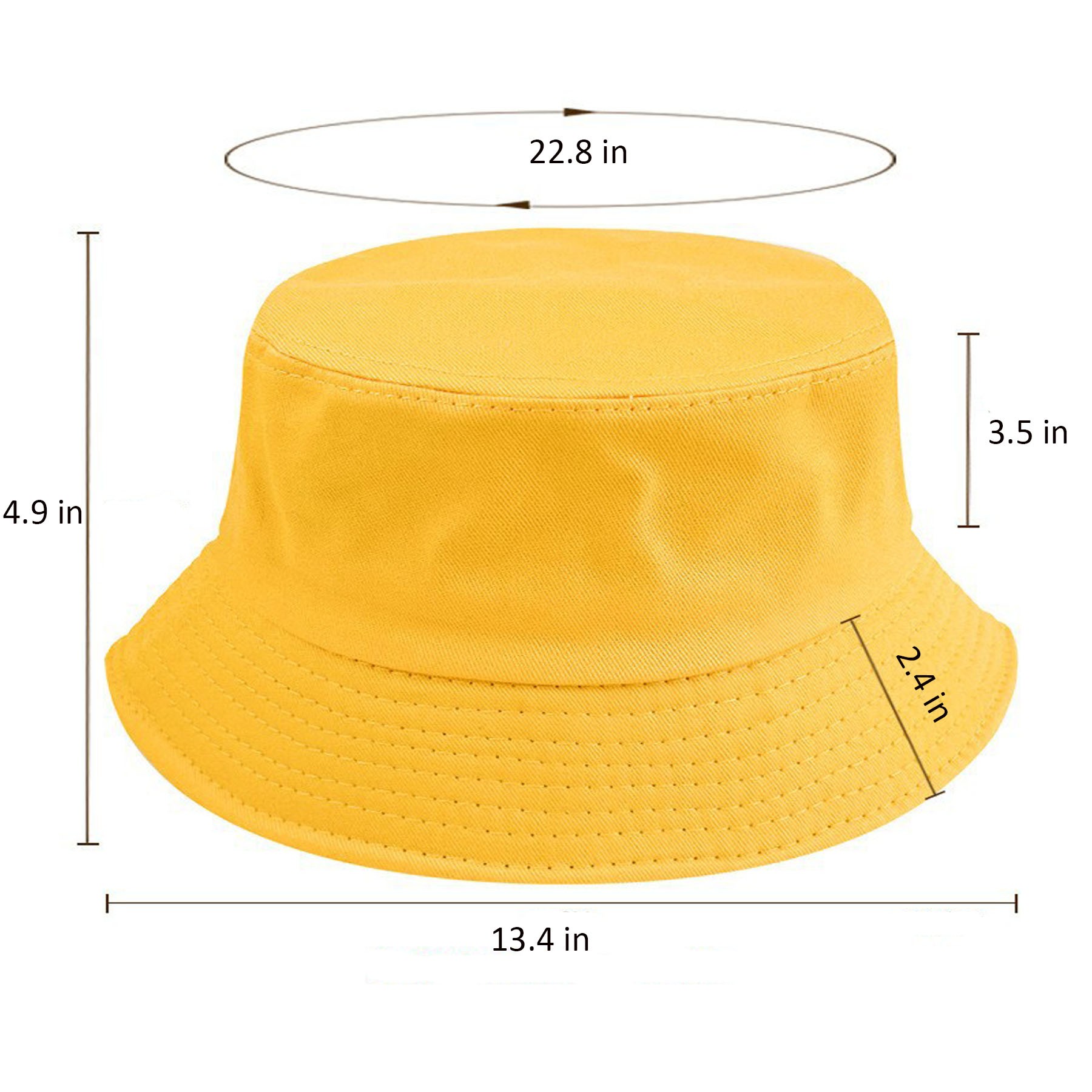 Unisex Pure Cotton Bucket Hat 15