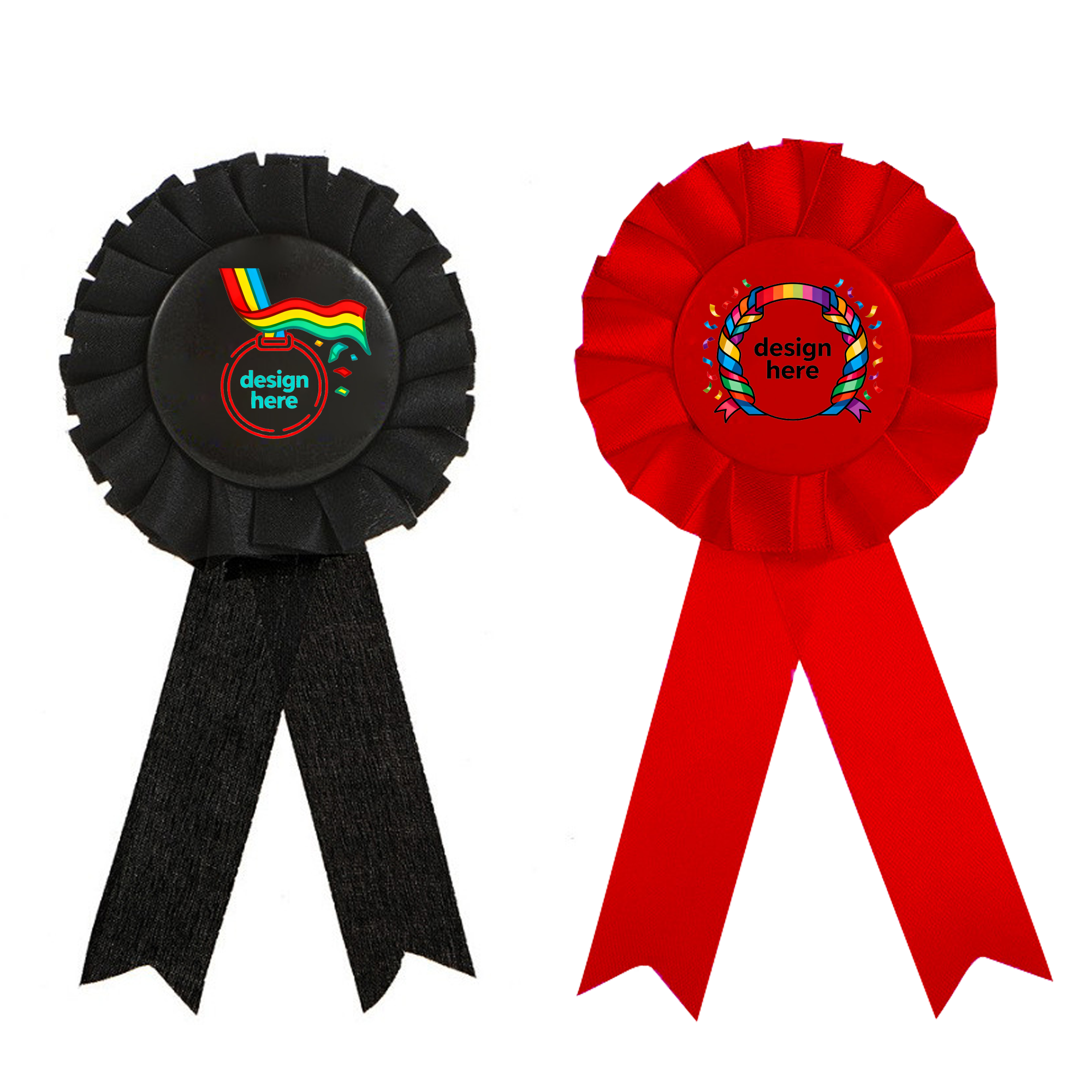 Premium Customized Ribbon Award Badges 6