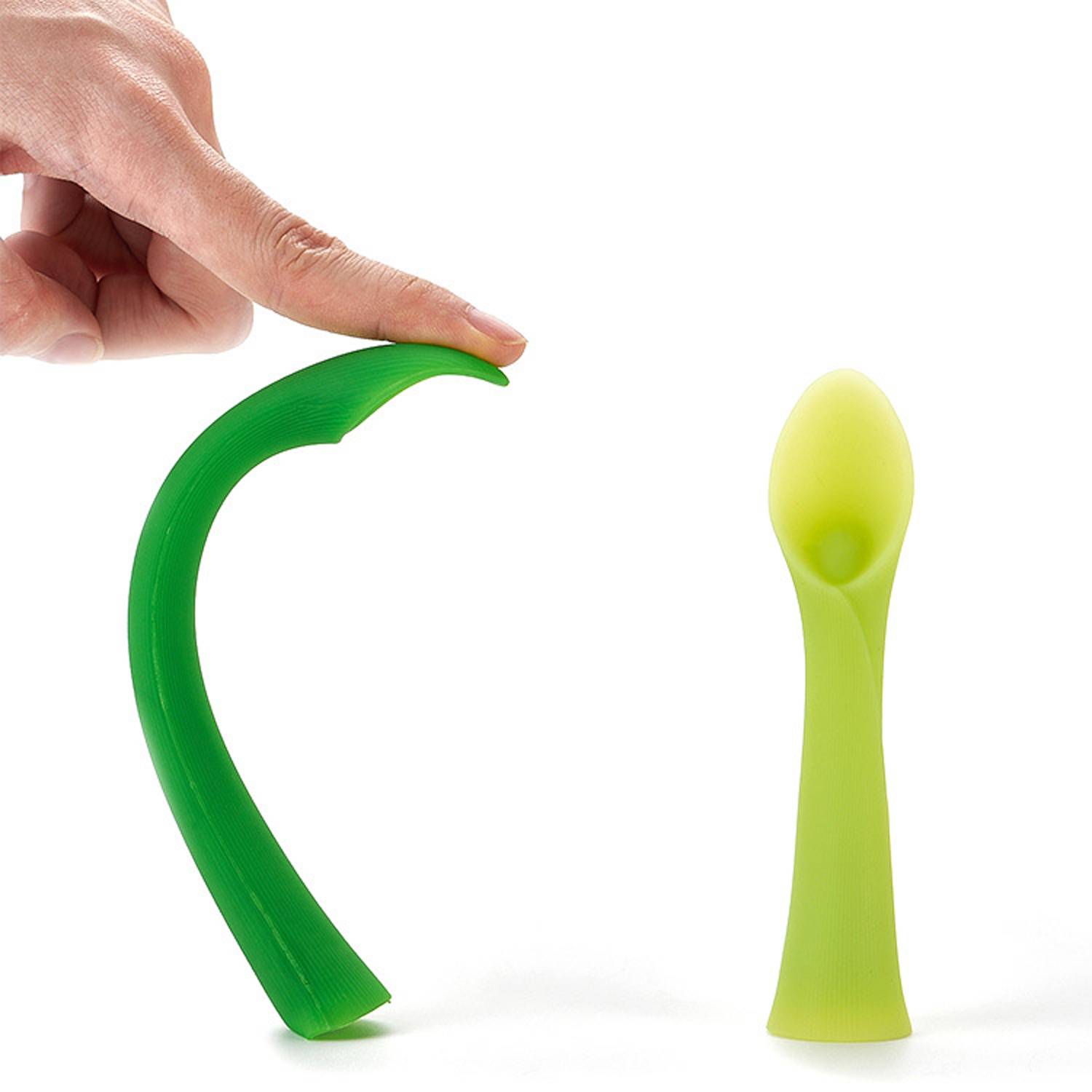 2Pcs Baby Silicone Training Spoon Set 5