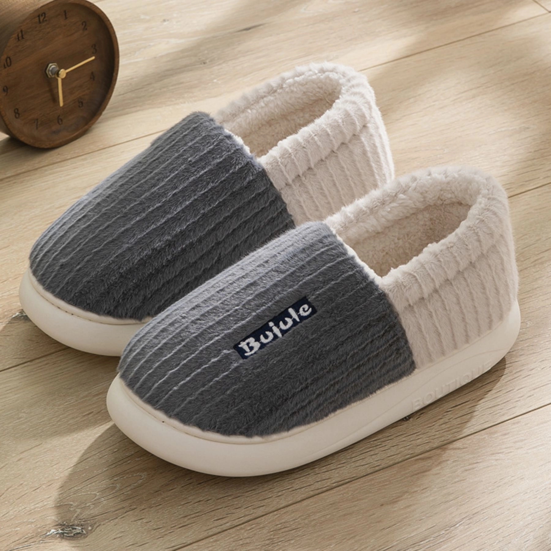 Comfy Faux Fur House Slipper Scuff Foam Slip Anti-Skid Sole 3