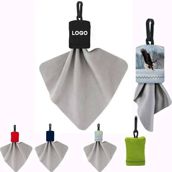 Clip-on Microfiber Lens Cloth Carry Pouch 8