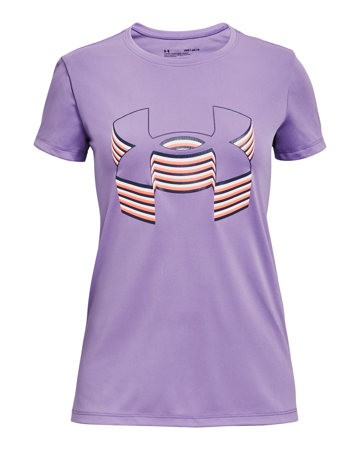 Girls' UA Tech Big Logo Fade Short Sleeve 2