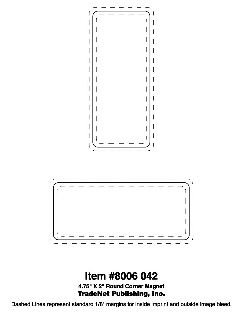 Magnet - 2x4.75 Round Corners - Outdoor Safe 3