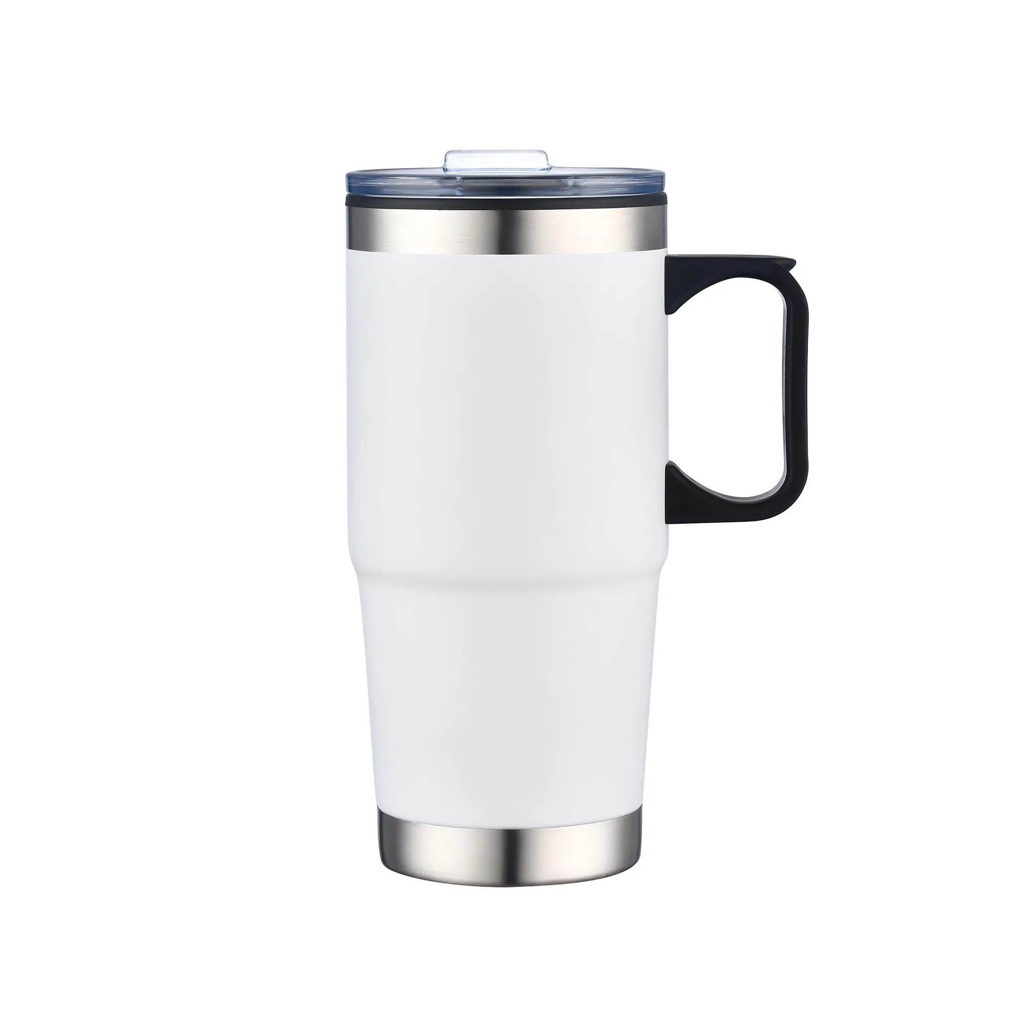 24oz Double Wall SS / PP Mug with Clear Closure Lid and Hand 7