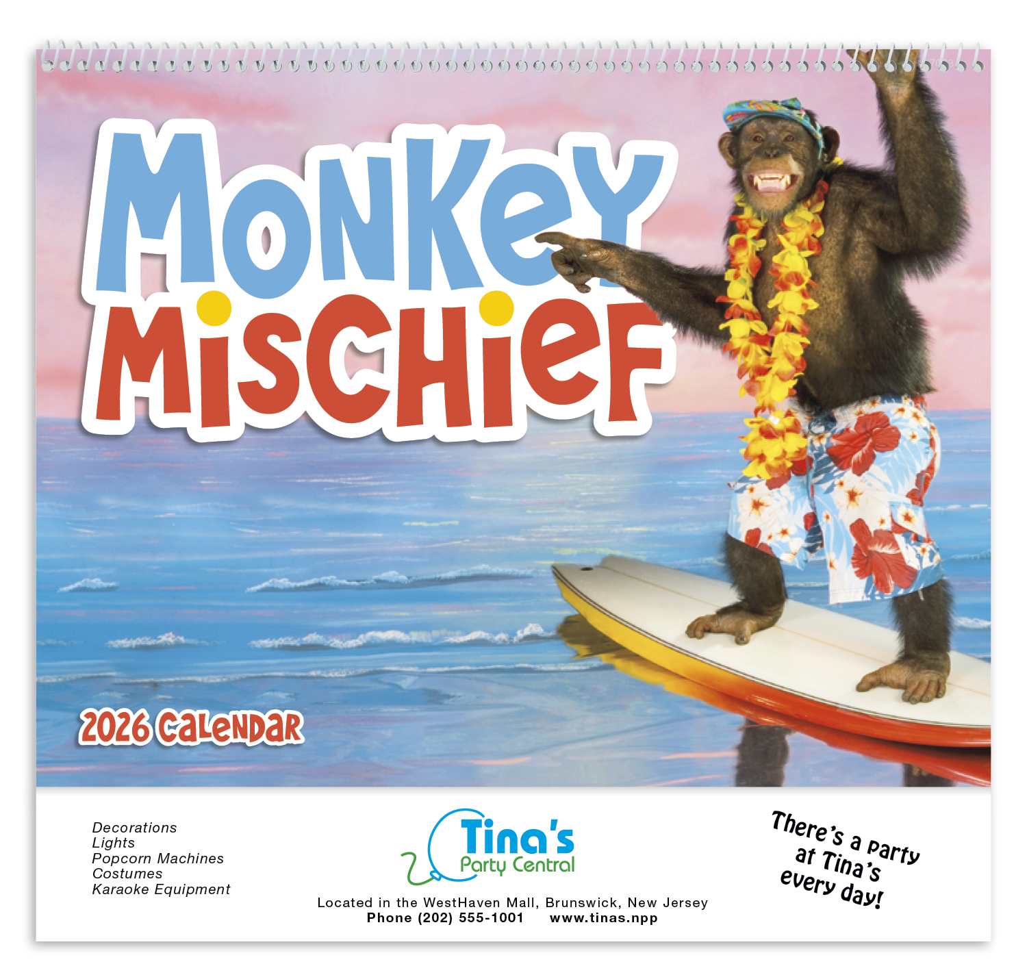Good Value™ Monkey Mischief - Spiral Calendar 25