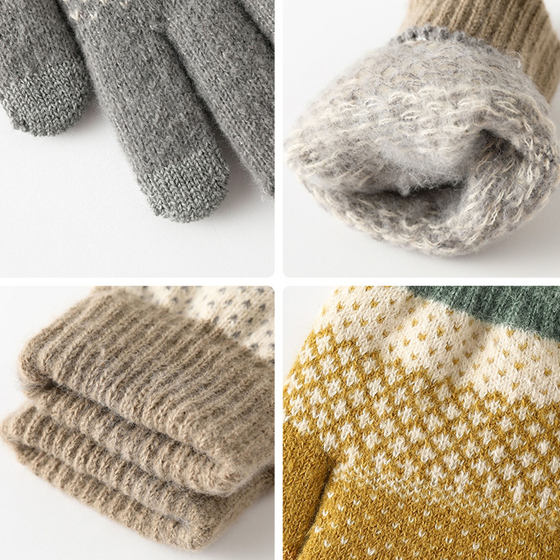 Jacquard Knit Warm Gloves 7