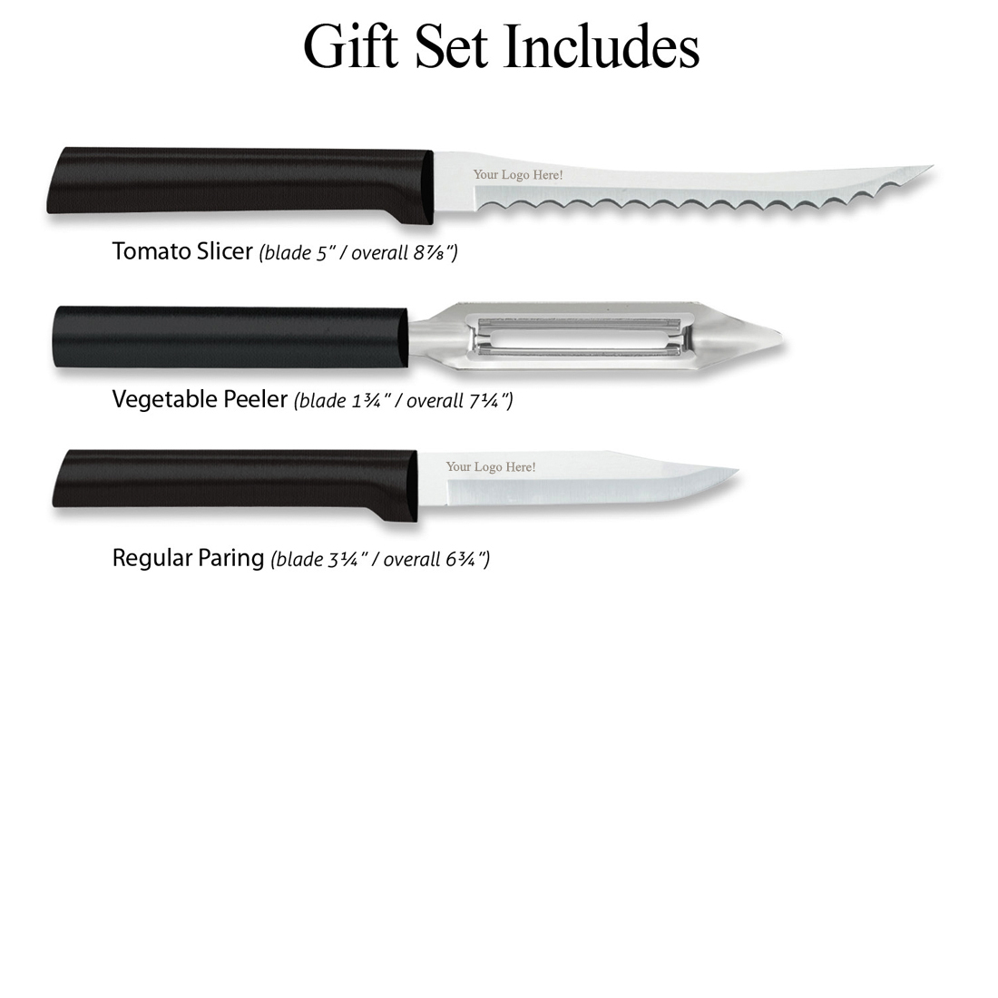 Peel, Pare and Slice Gift Set w/Black Handle 3