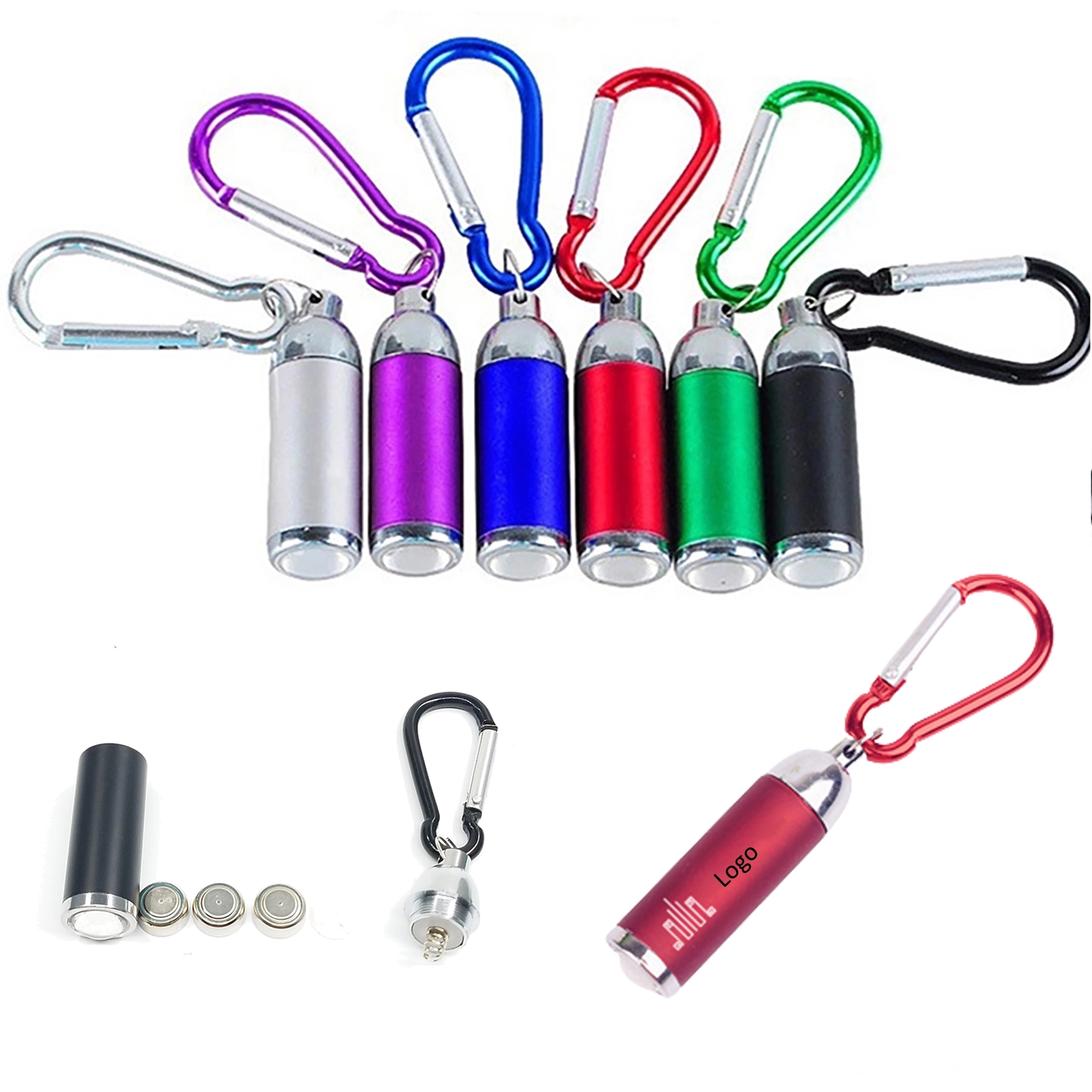 LED Mini Flashlights with Carabiner 4