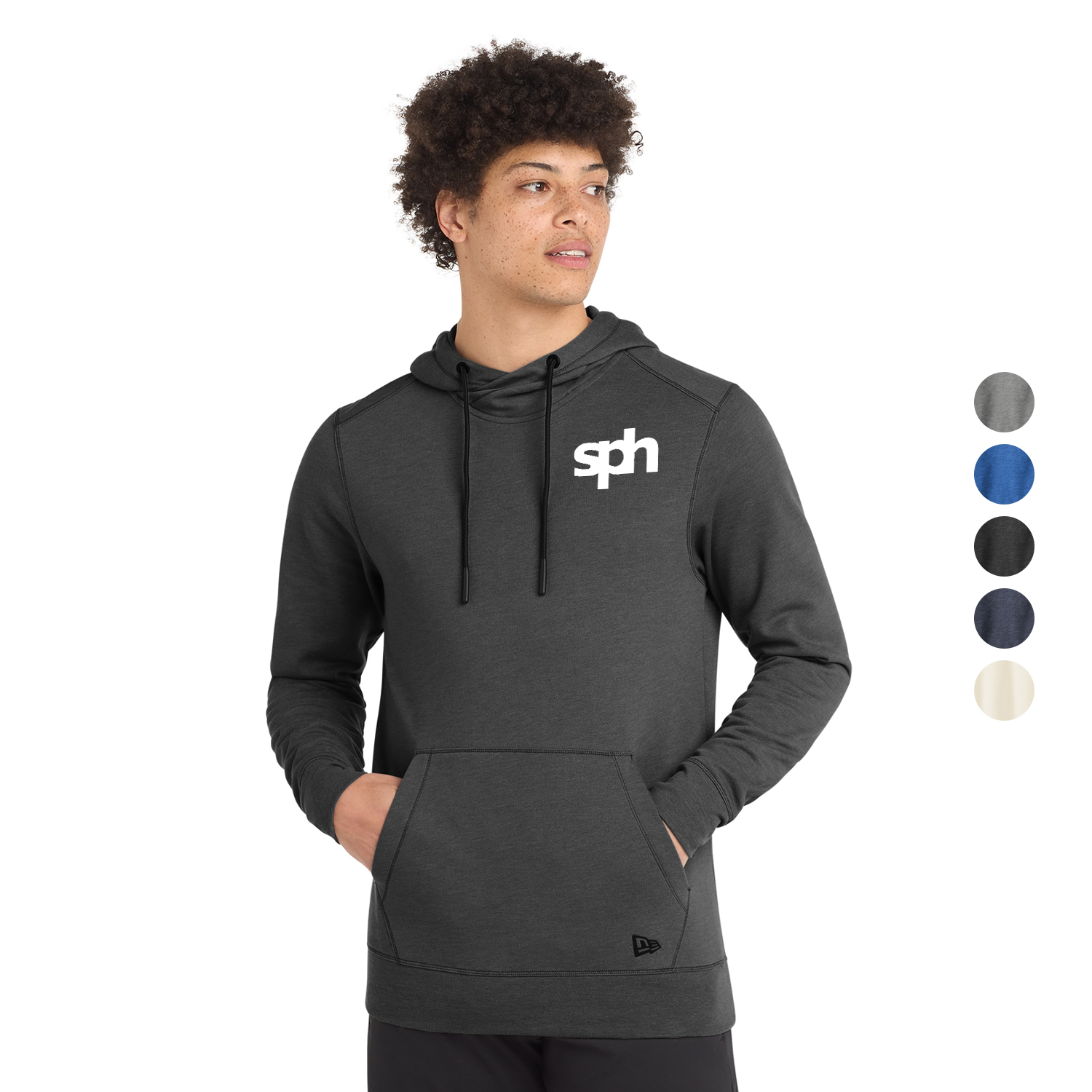 New Era® Tri-Blend Fleece Pullover Hoodie, custom hoodie or sweatshirt with logo imprint 5
