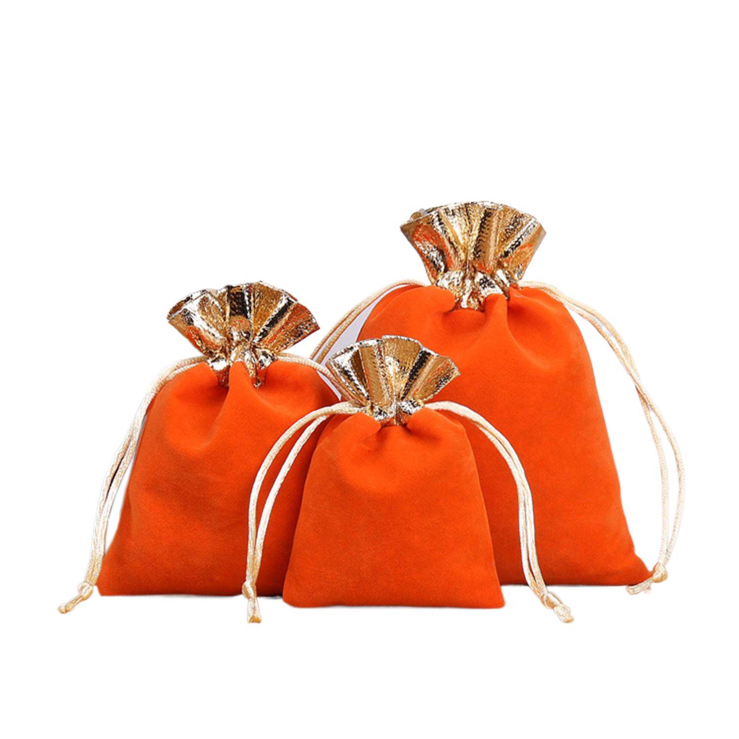 Velvet Two Tone Drawstring Jewelry Pouch 3