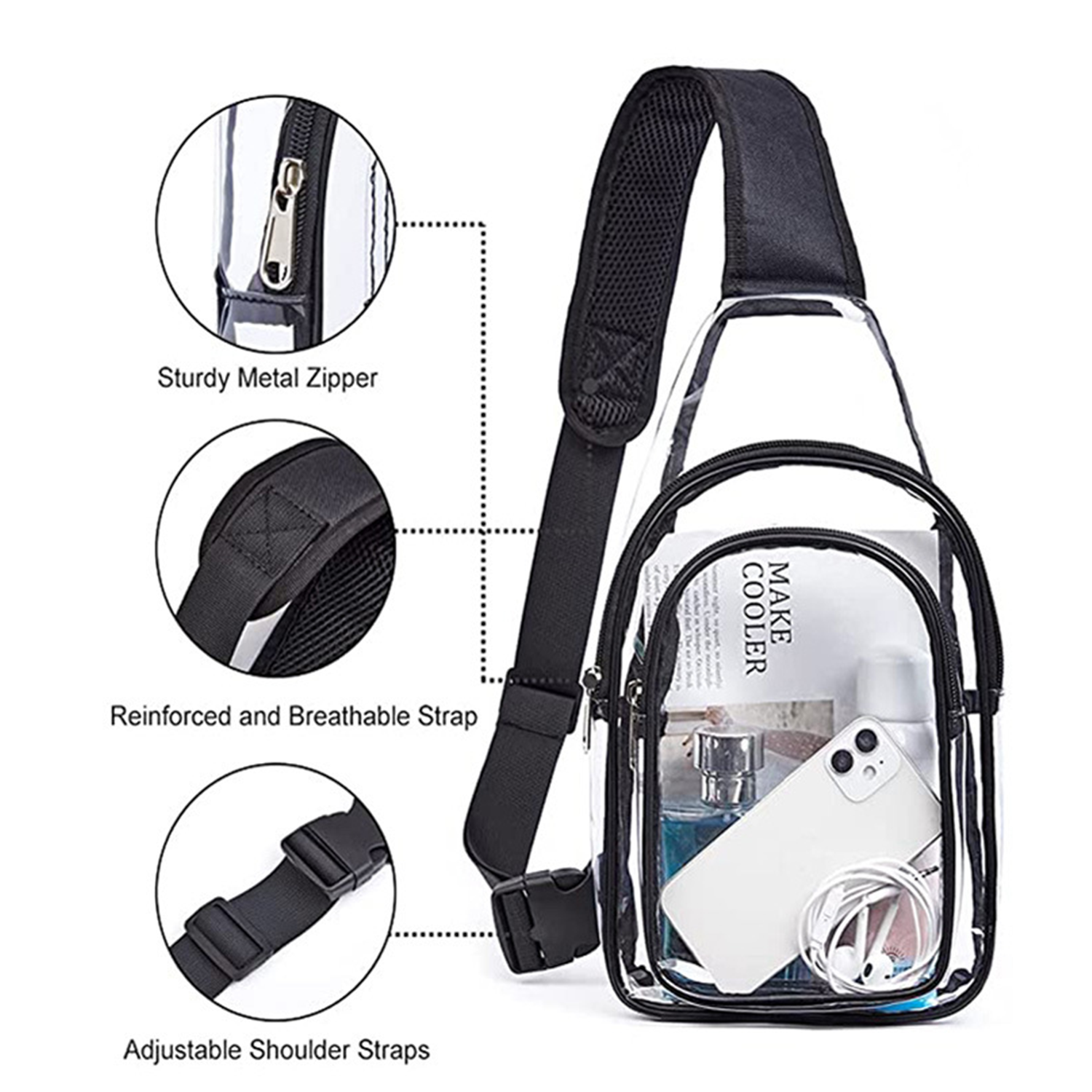 PVC Transparent Crossbody Bag 3