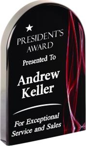 8" Red Vapor Arch Acrylic Awards 2