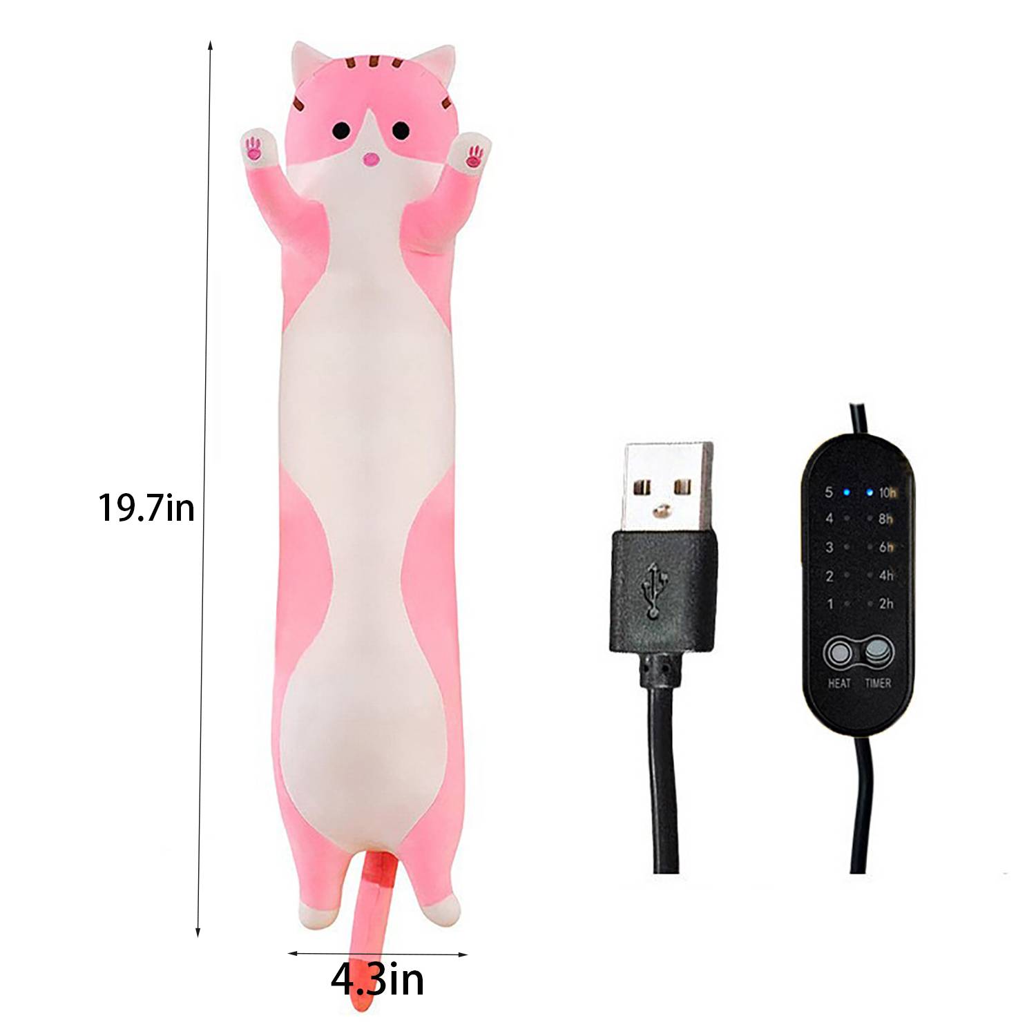 USB Powered Plush Cat Heating Doll Pillow 1