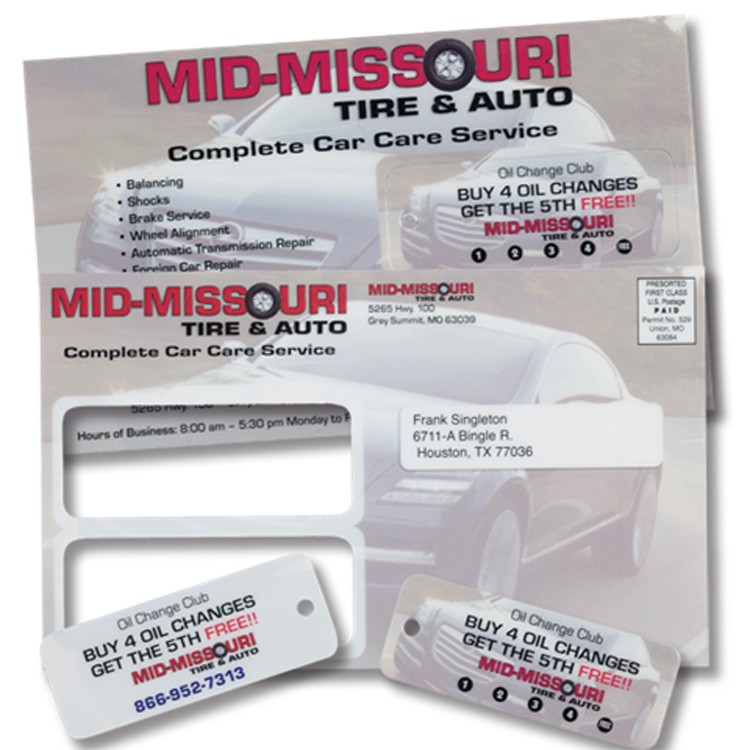 Mail Card with Two Key Tags 1
