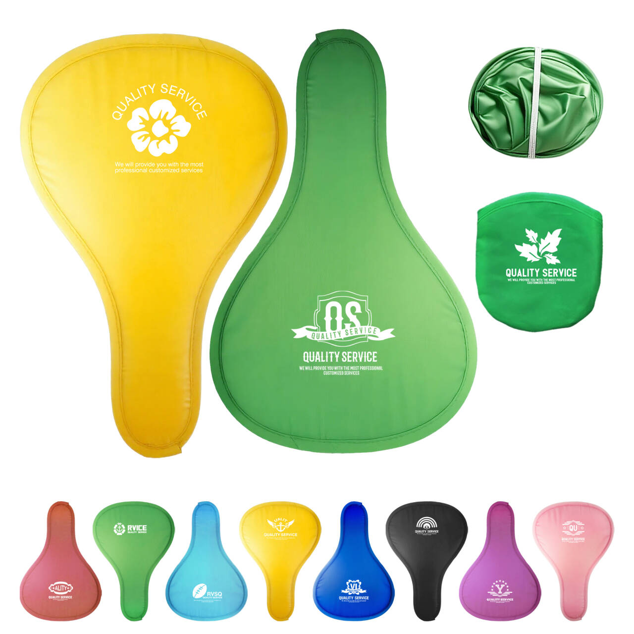 Foldable T Shape Polyester Disc Fan With Pouch (MOQ: 100 Pcs) 4