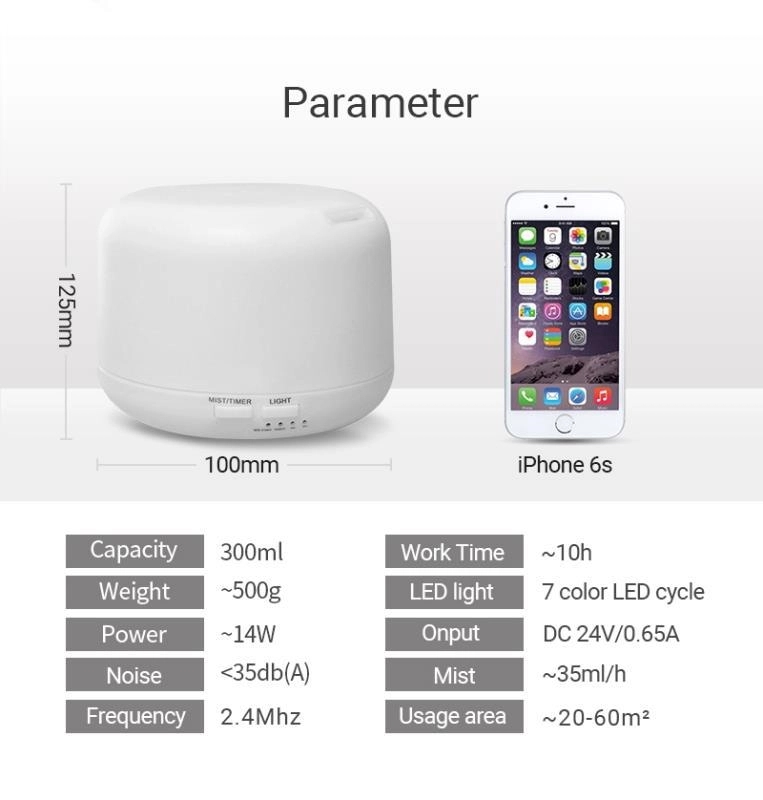 500Ml 7 Led Humidifier 6