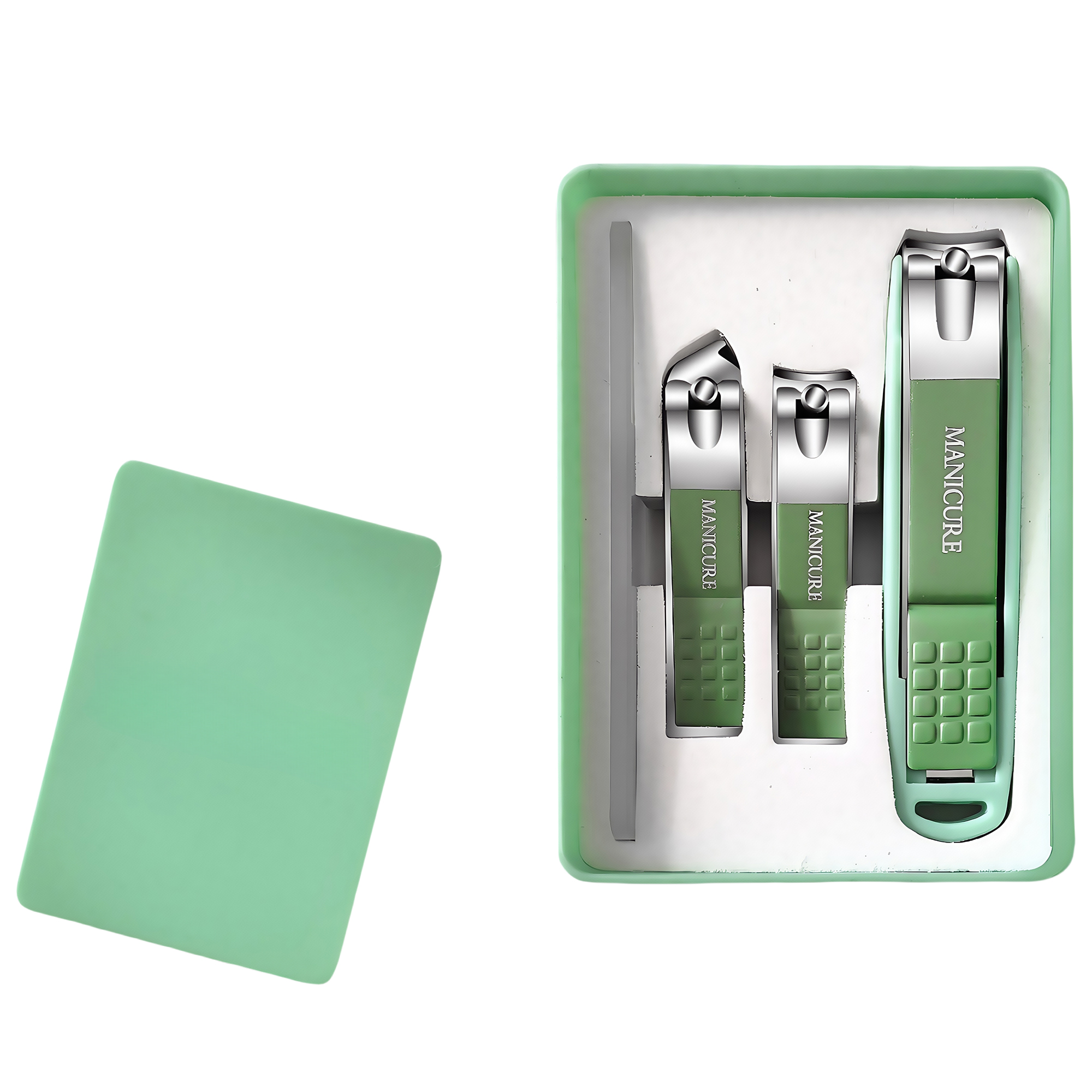 4-Piece Nail Clipper Set with Splash Guard 6