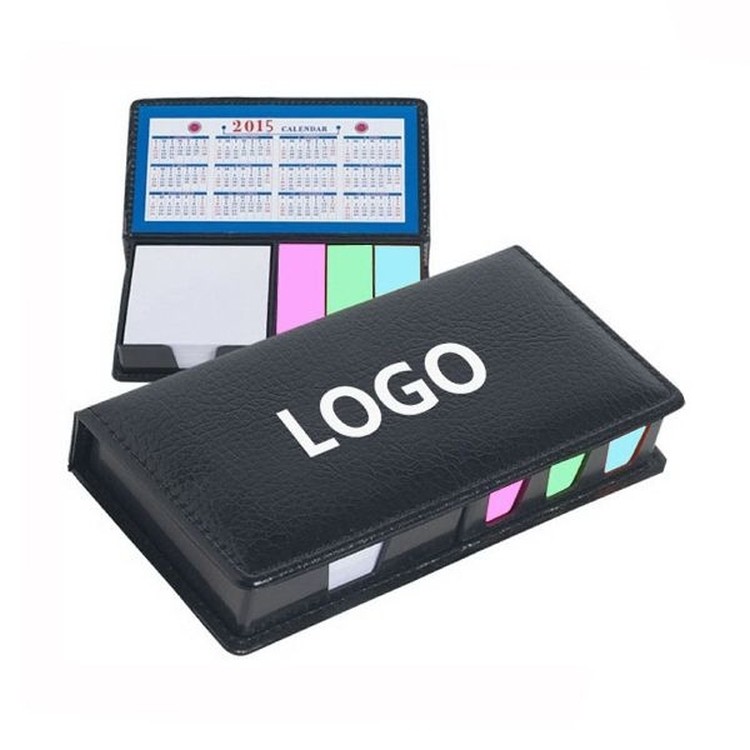 Black Leather Memo Pad Organizer with Calendar 1