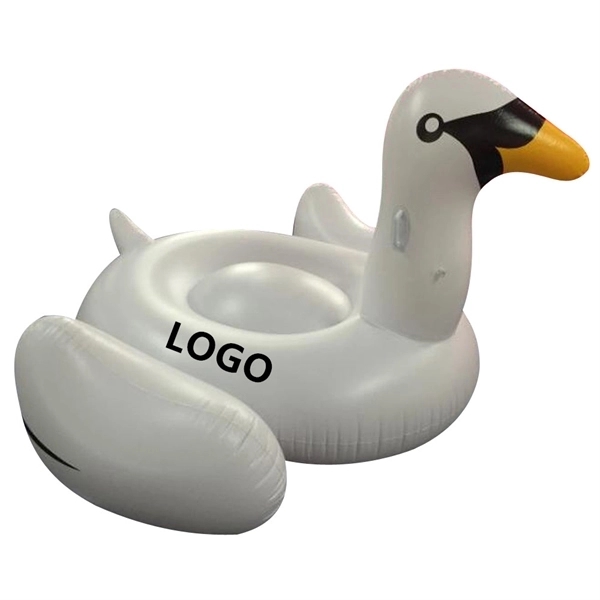 Inflatable White Swan Swimming Float 2