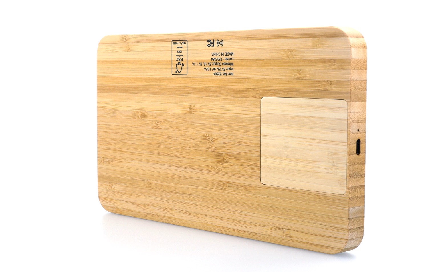 Bamboo 10W Wireless Charging Base with Dry Erase Board 75