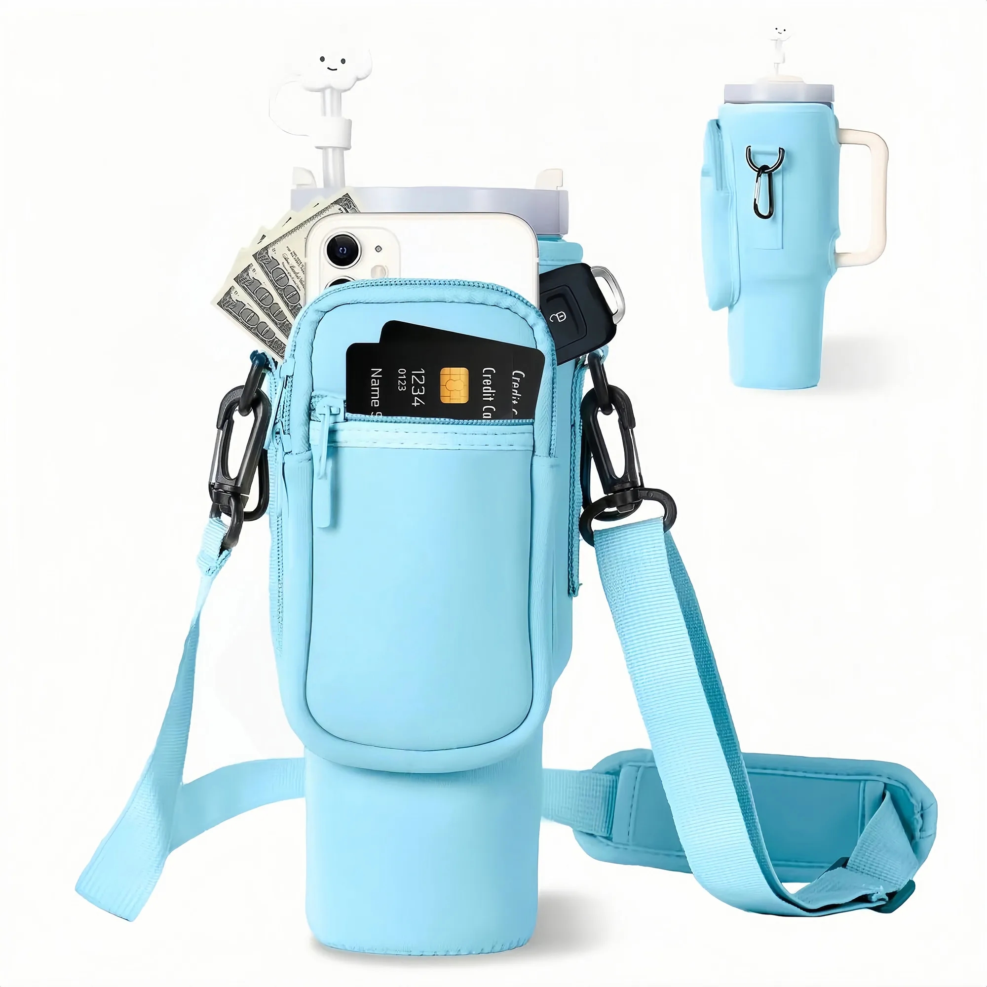 Waterproof Insulated Bottle Sling With Adjustable Strap 9