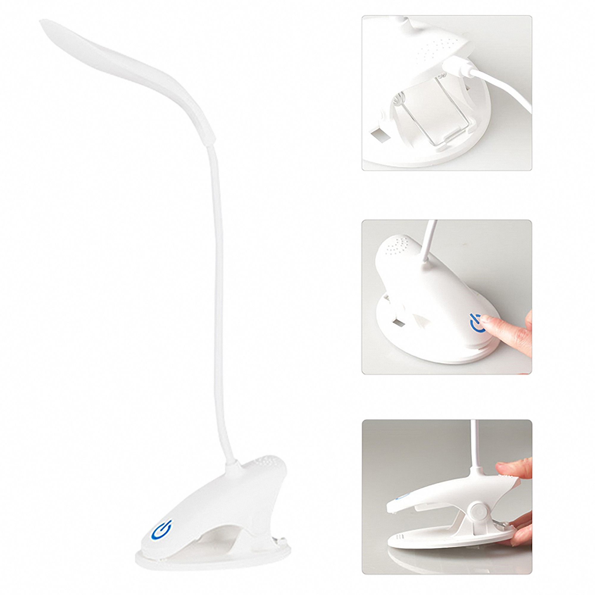 Rechargeable LED Desk Lamp with Clip 4
