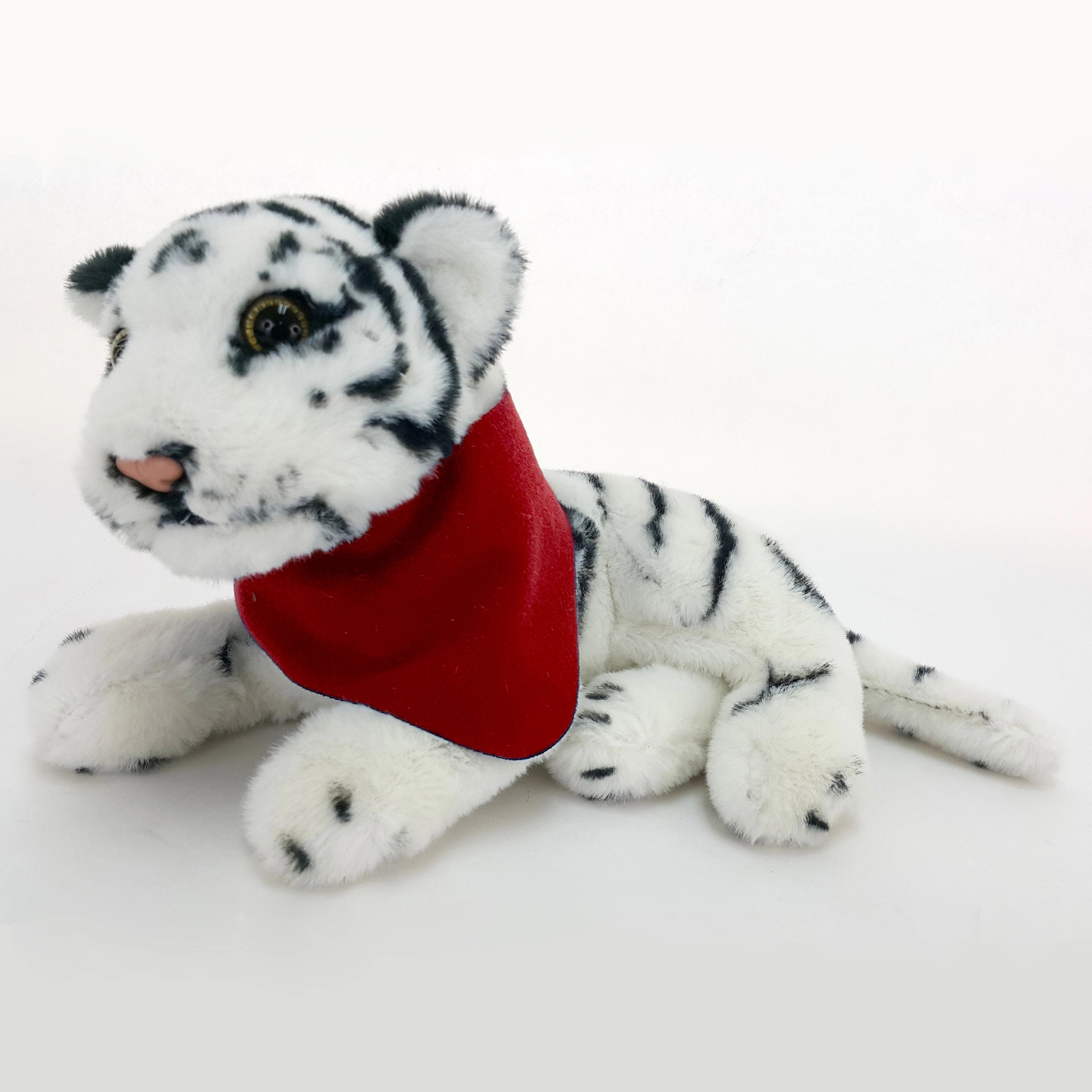 8" Jungle Animals Sitting White Tiger 2