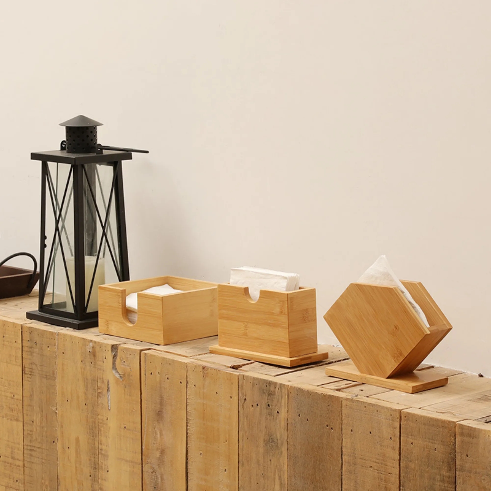 Bamboo Desktop Tissue Box 2