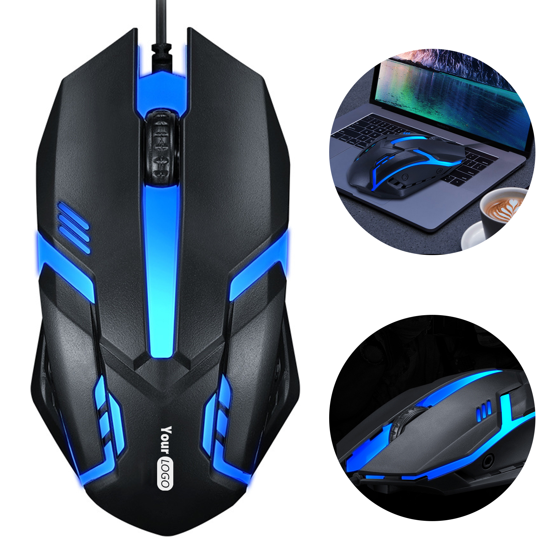 Plastic Luminous Wired Mouse 5