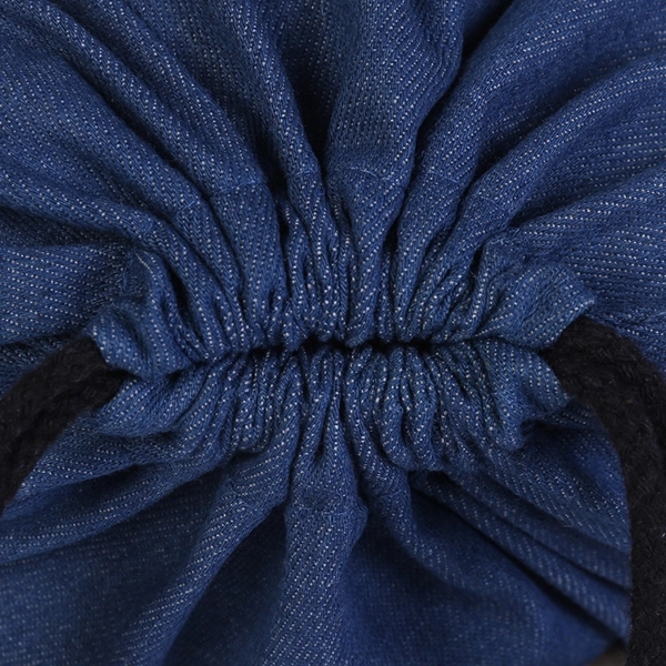 15.75"X13.75" Denim drawstring backpacks 4