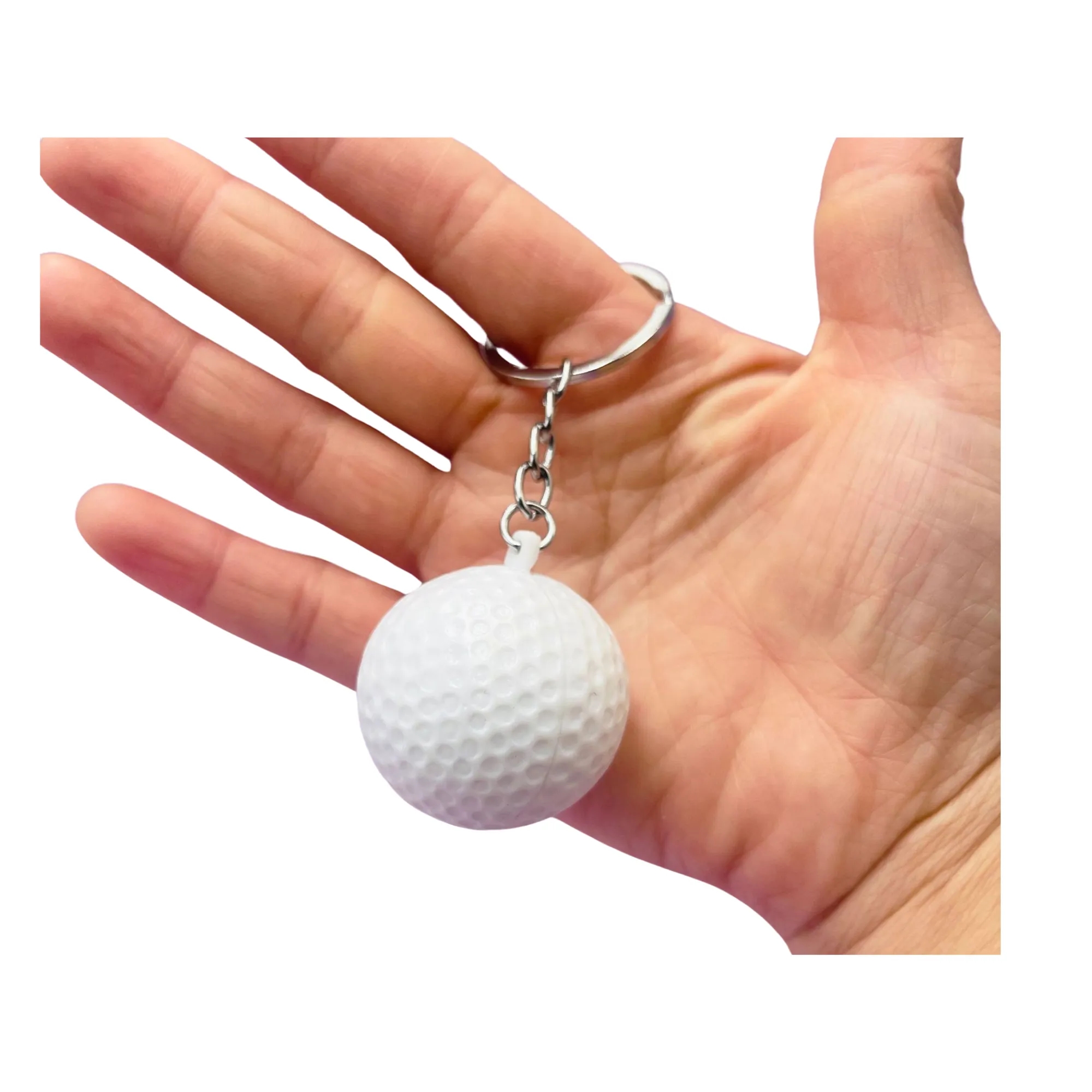 Oversized Color Golf Ball Keychain 6