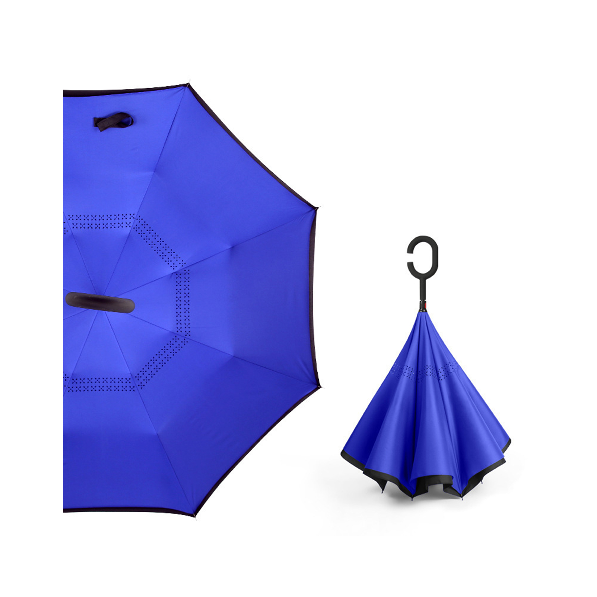 Reverse Folding Umbrella With C Shaped Handle 3