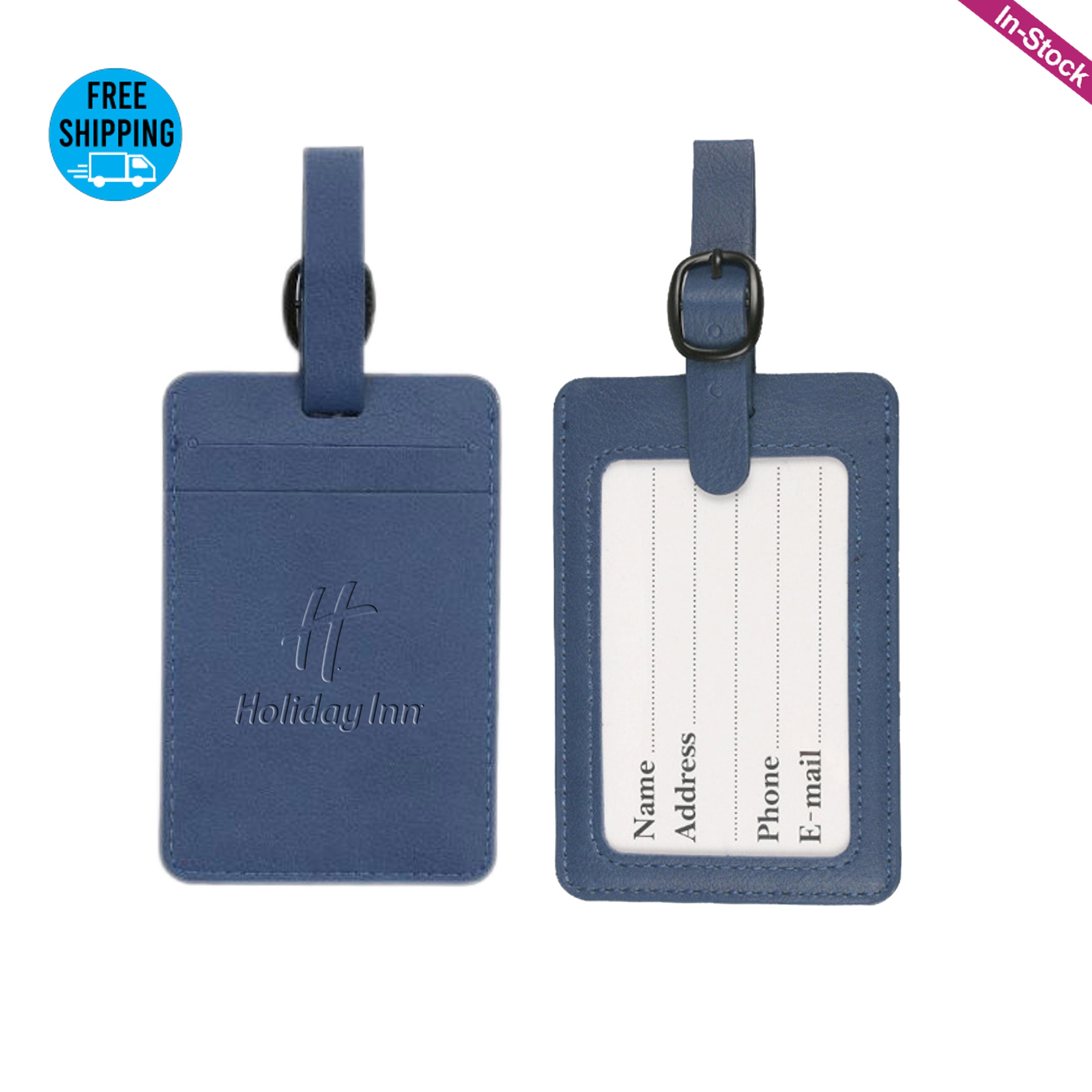 PU Leather Luggage Tag with adjustable strap 4