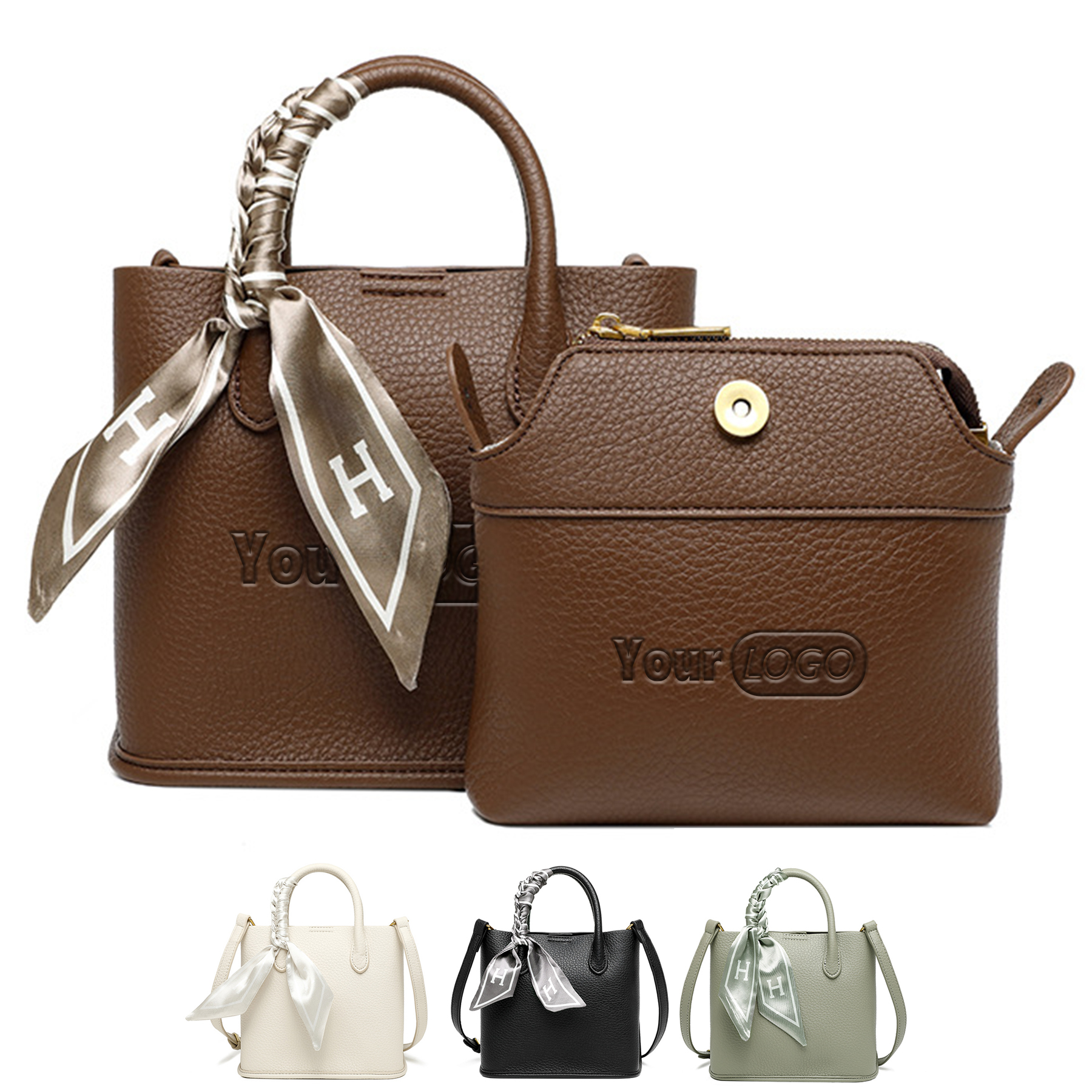 Pu Waterproof Tote Briefcase Satchel Purse Handbag 2