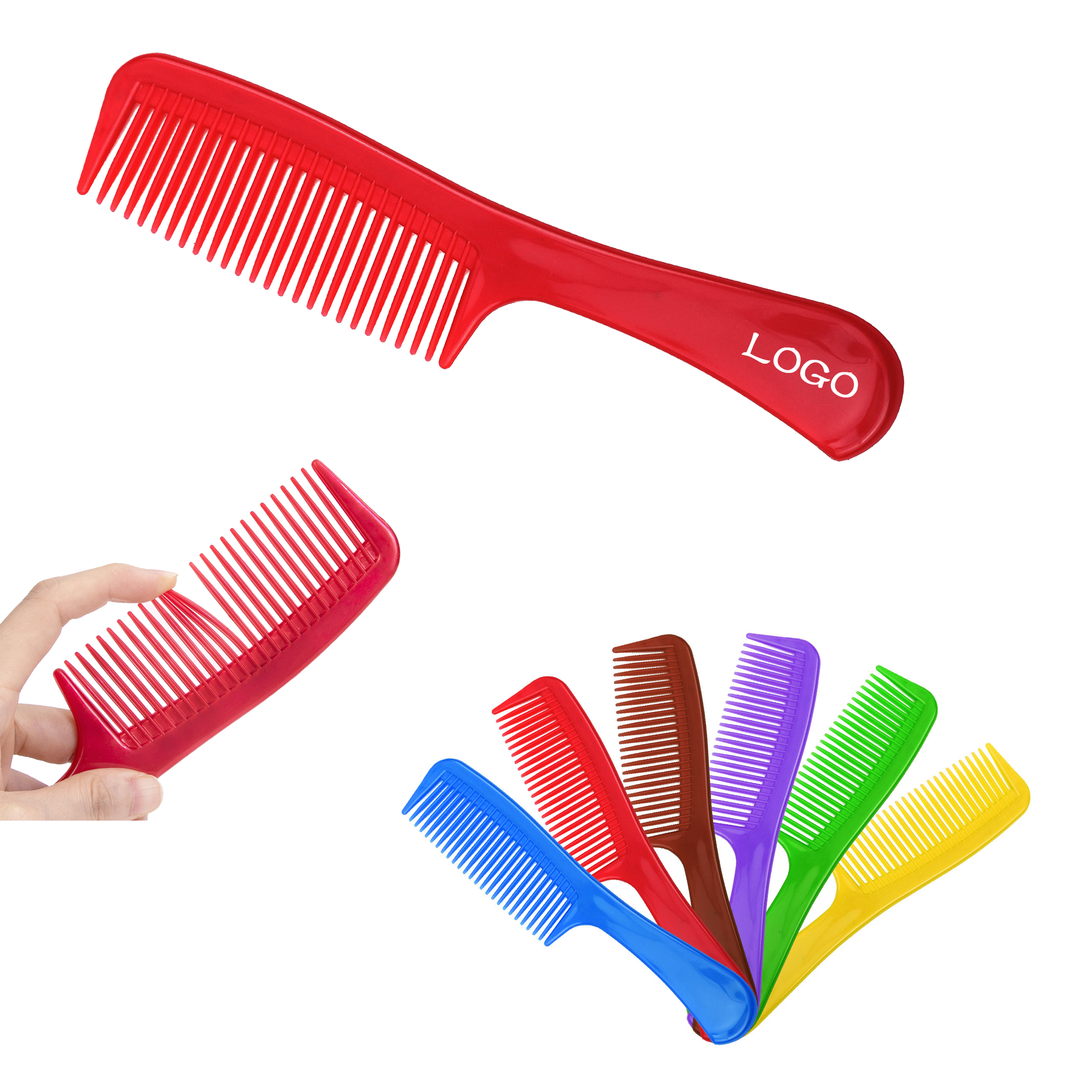 Colorful Plastic Hair Combs 1