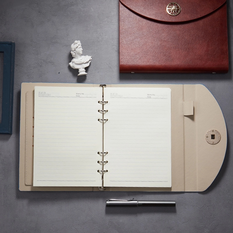 PU Leather A5 Business Travel Journal Binder Notebook 12