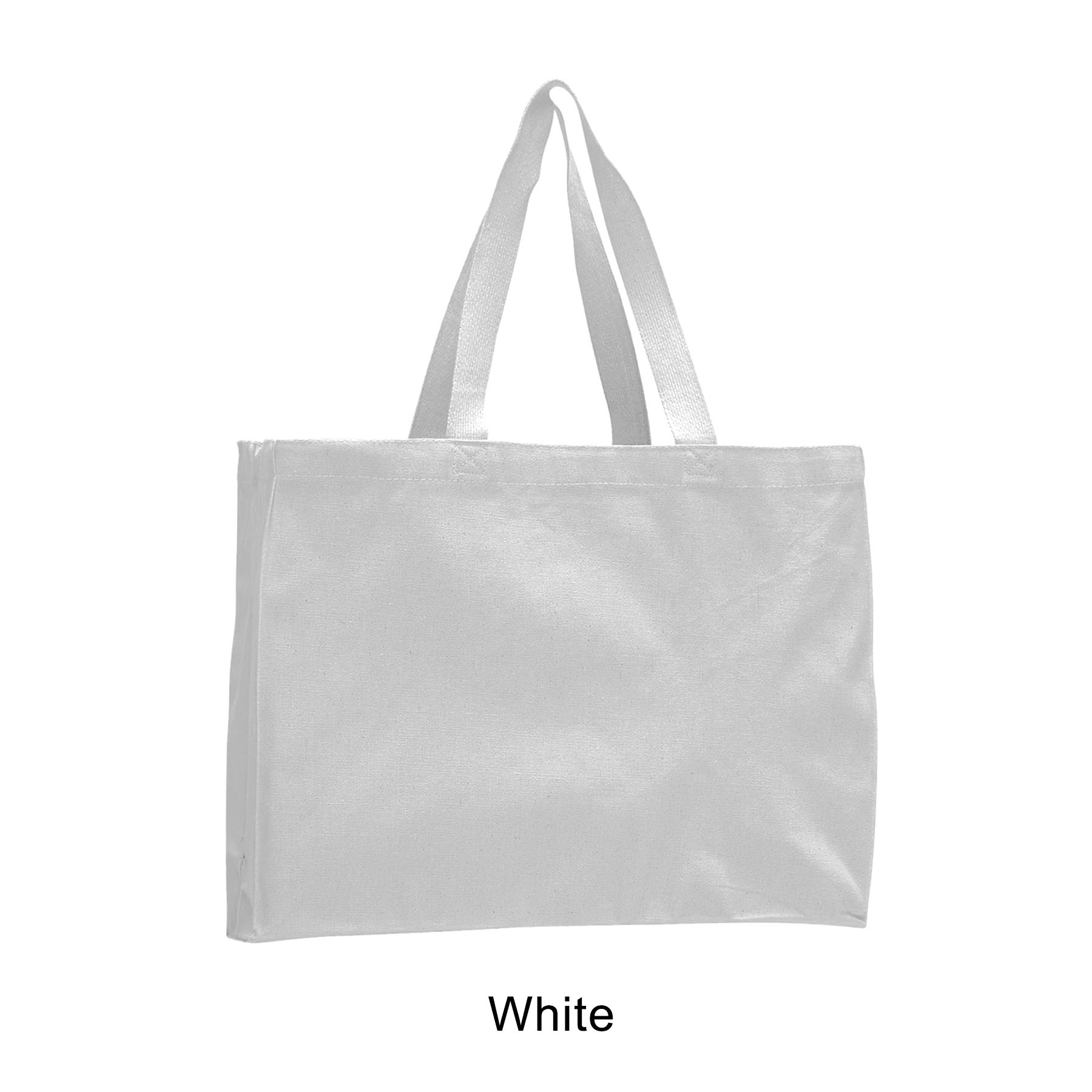 12 oz. Canvas Gusset Tote Bag /w web handles_R107BT 2