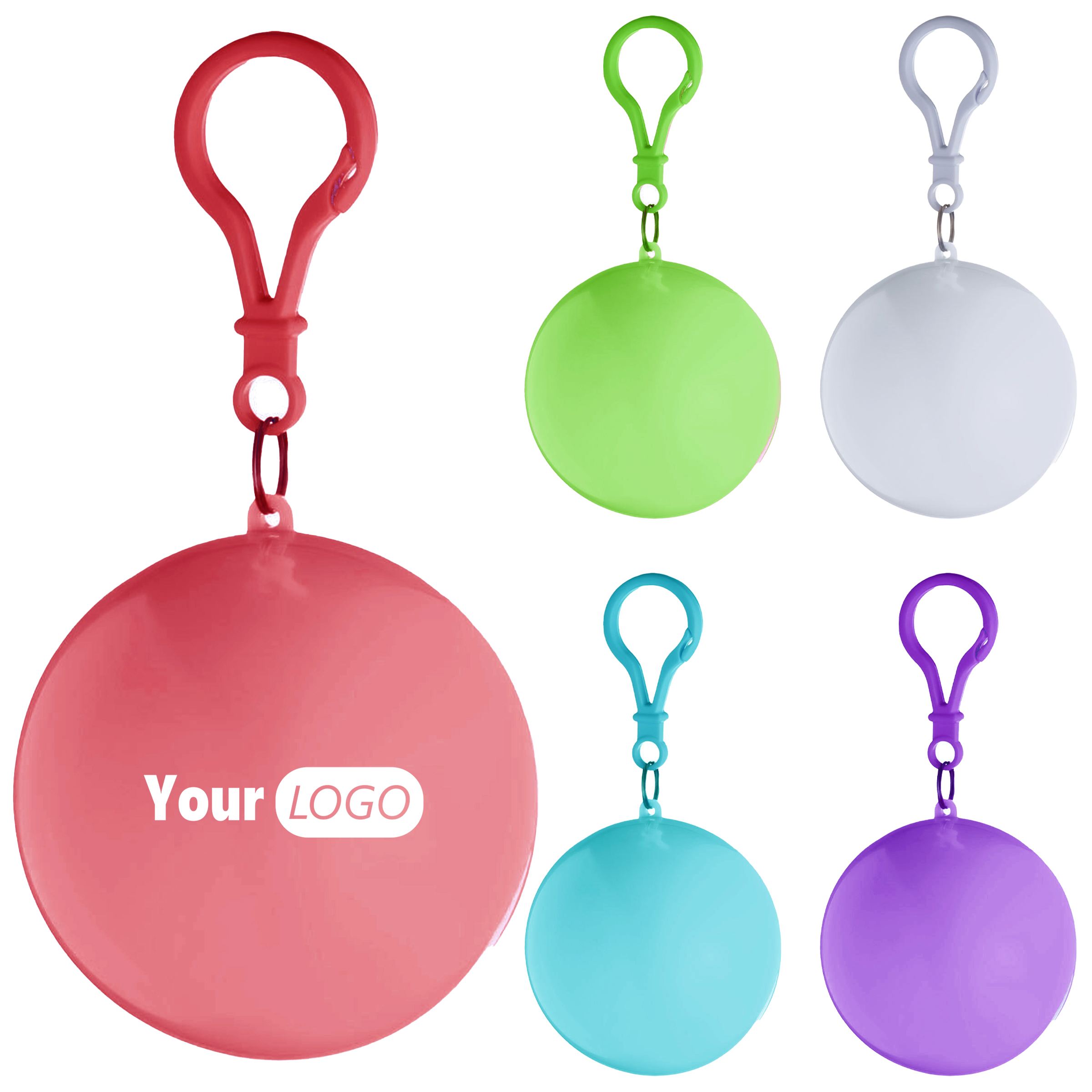 Polyethylene Compact Disposable Raincoat Ball With Custom Logo Option 1