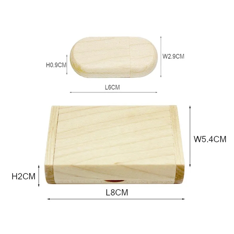 Oval Wood USB with Flip Top Box 2