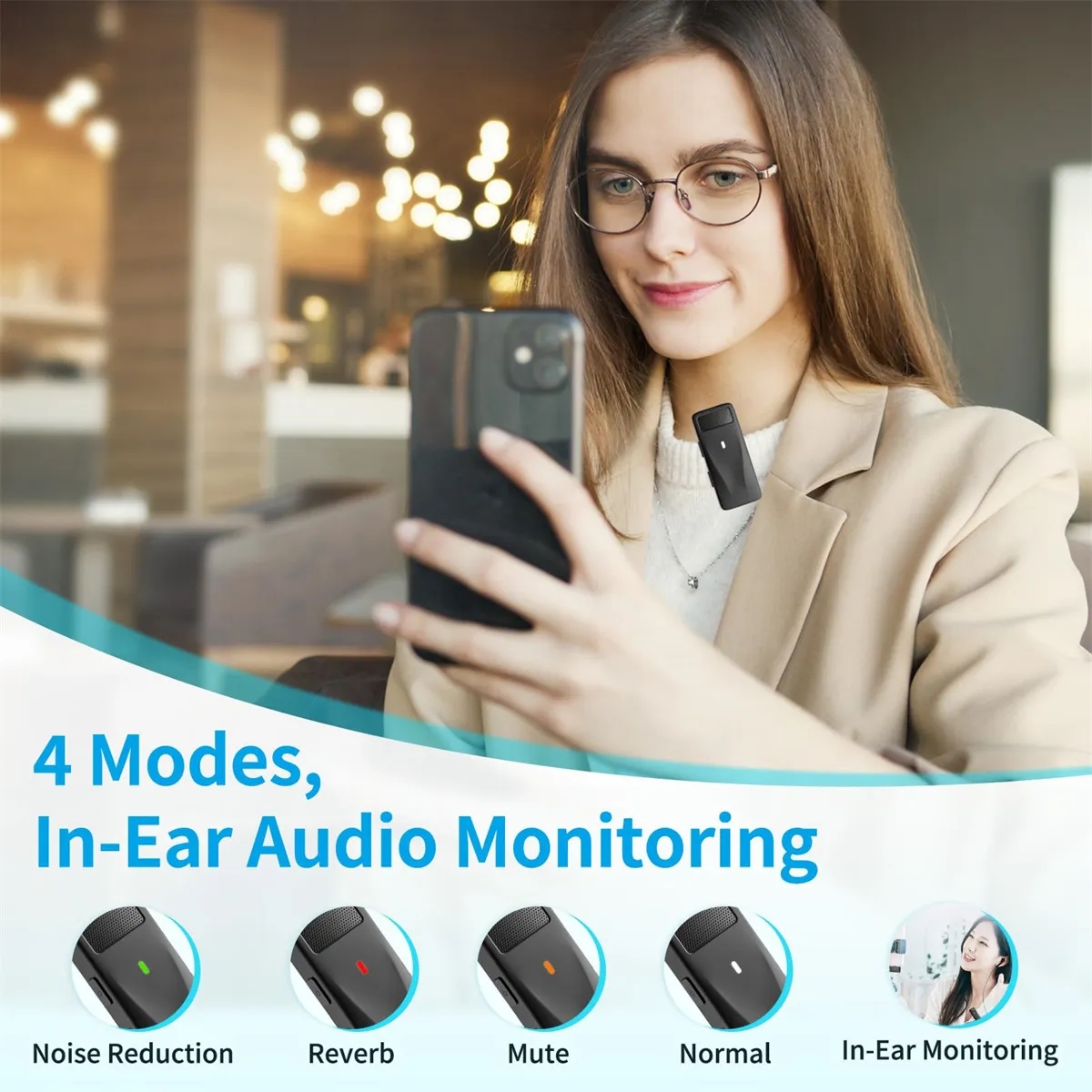 Wireless Lavalier Microphone for Phone with charging case 6