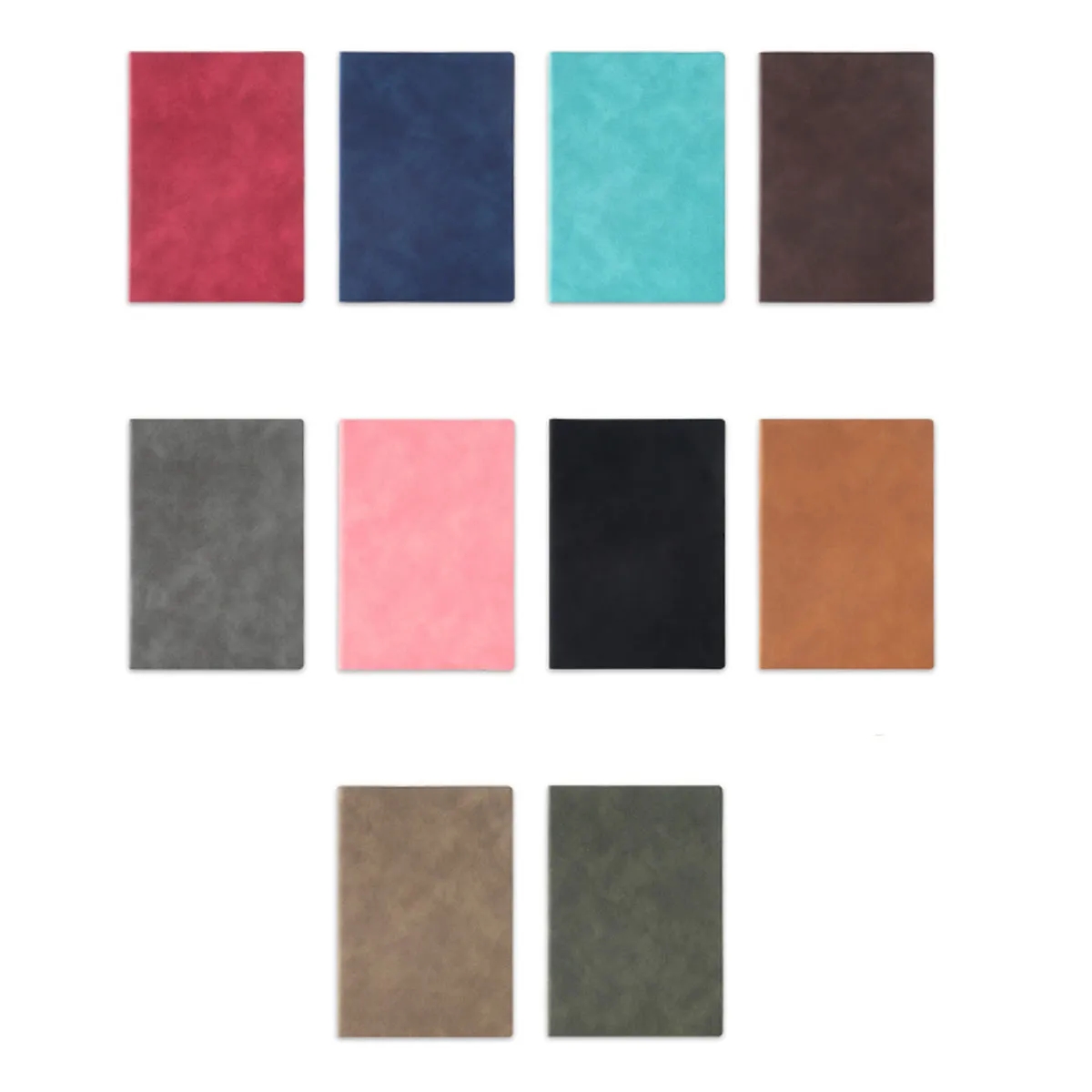 2pcs B5 Soft Leather Smooth Touch Thick Paper Notebook 5