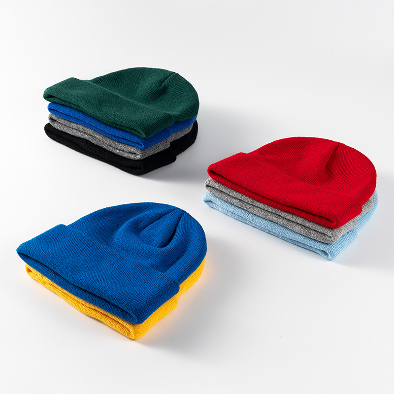 Solid-Color EmbroideredWoolen Hat 5