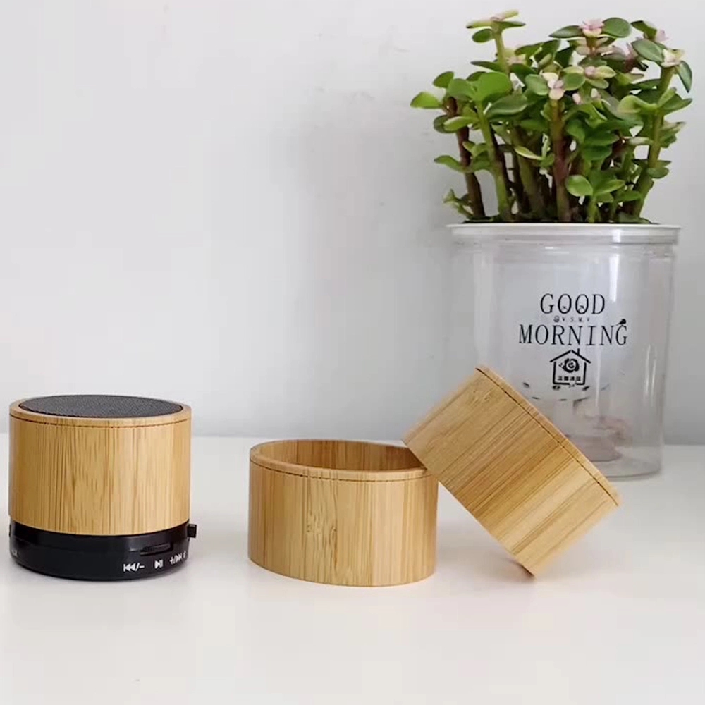 Small Audio Portable Wooden Wireless Bluetooth Speaker 5